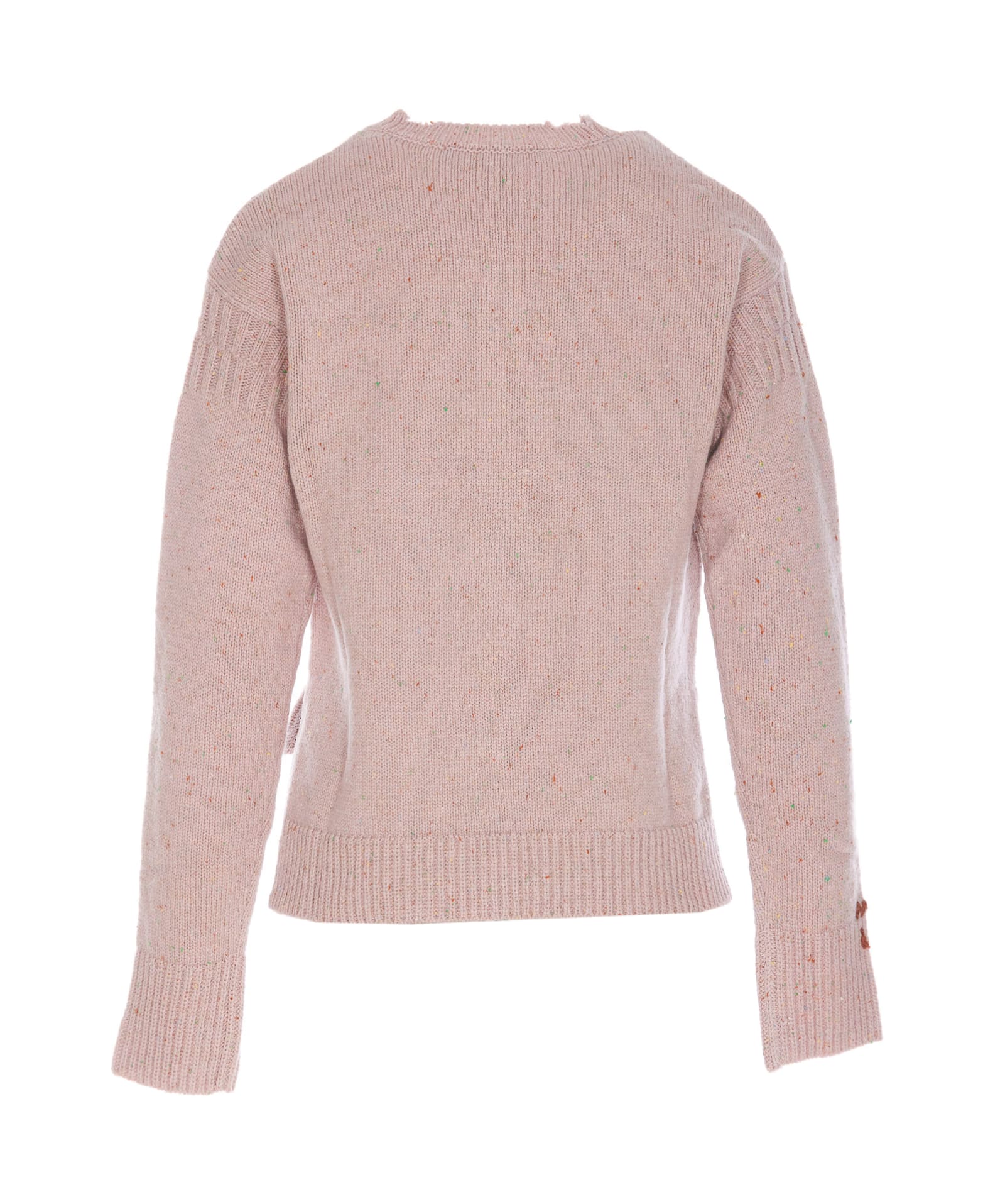 Shop Marni Darning Applications  Darning Appliications Sweater In Pink