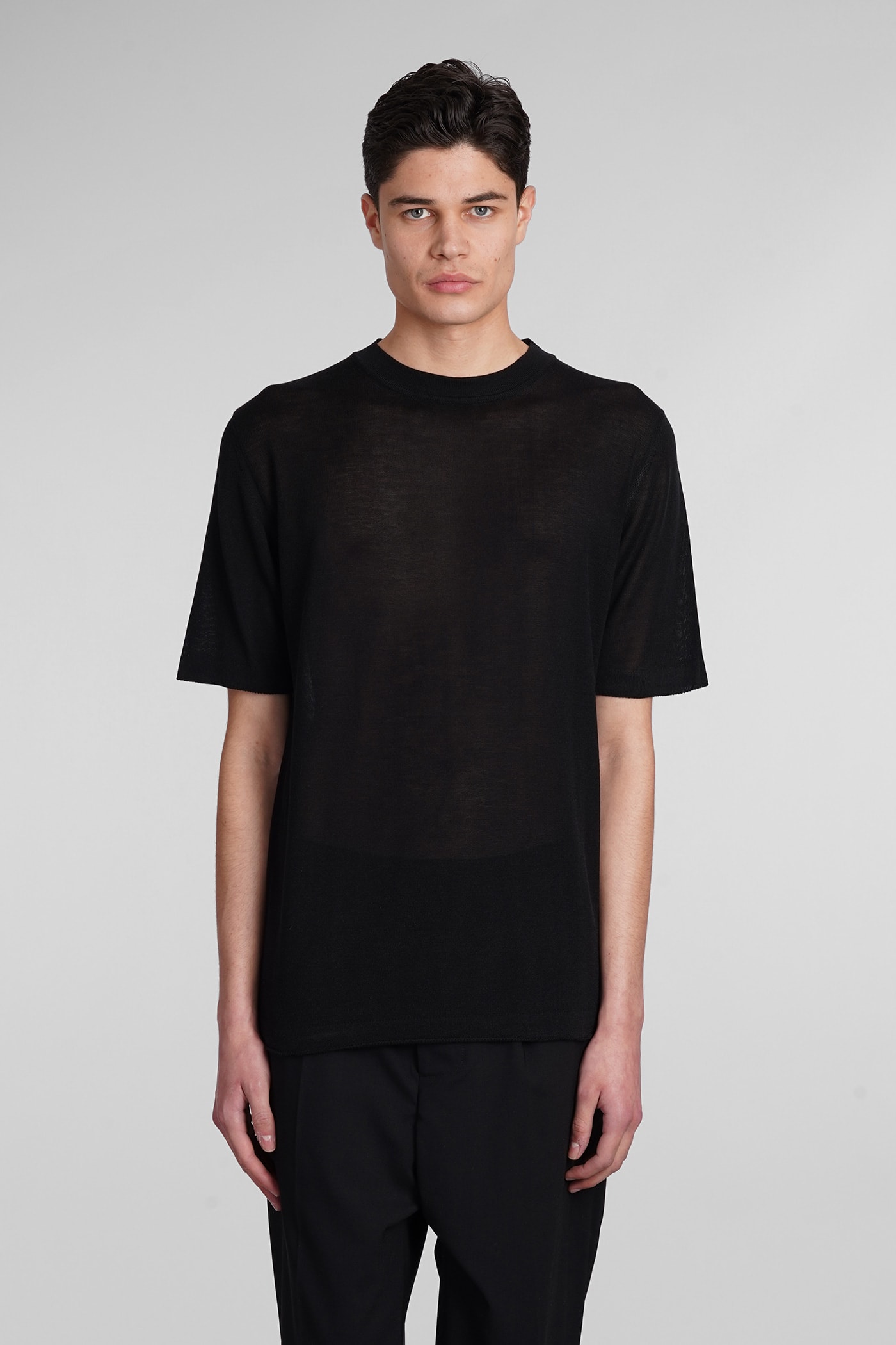 T-shirt In Black Polyamide Polyester