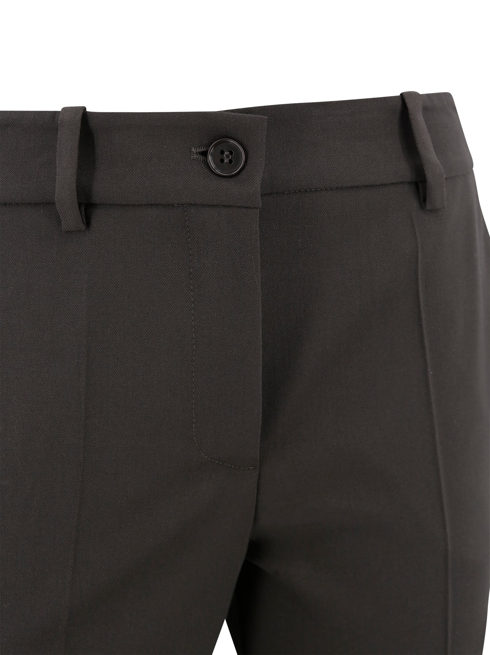 P.a.r.o.s.h Button-fastening Pocket Trousers In Black