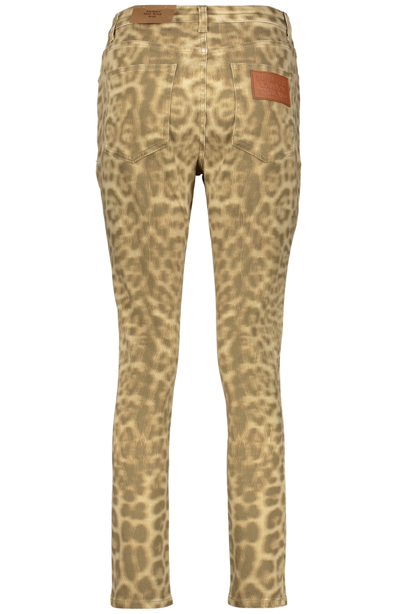 Shop Burberry Leopard Print Skinny Jeans In Animalier