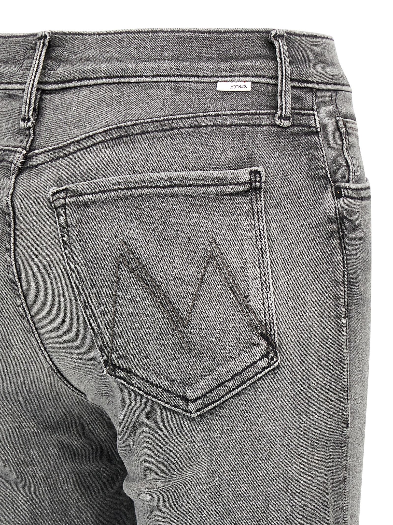 Mother The Pixie Mid Rise Dazzler Ankle Jeans In Gray