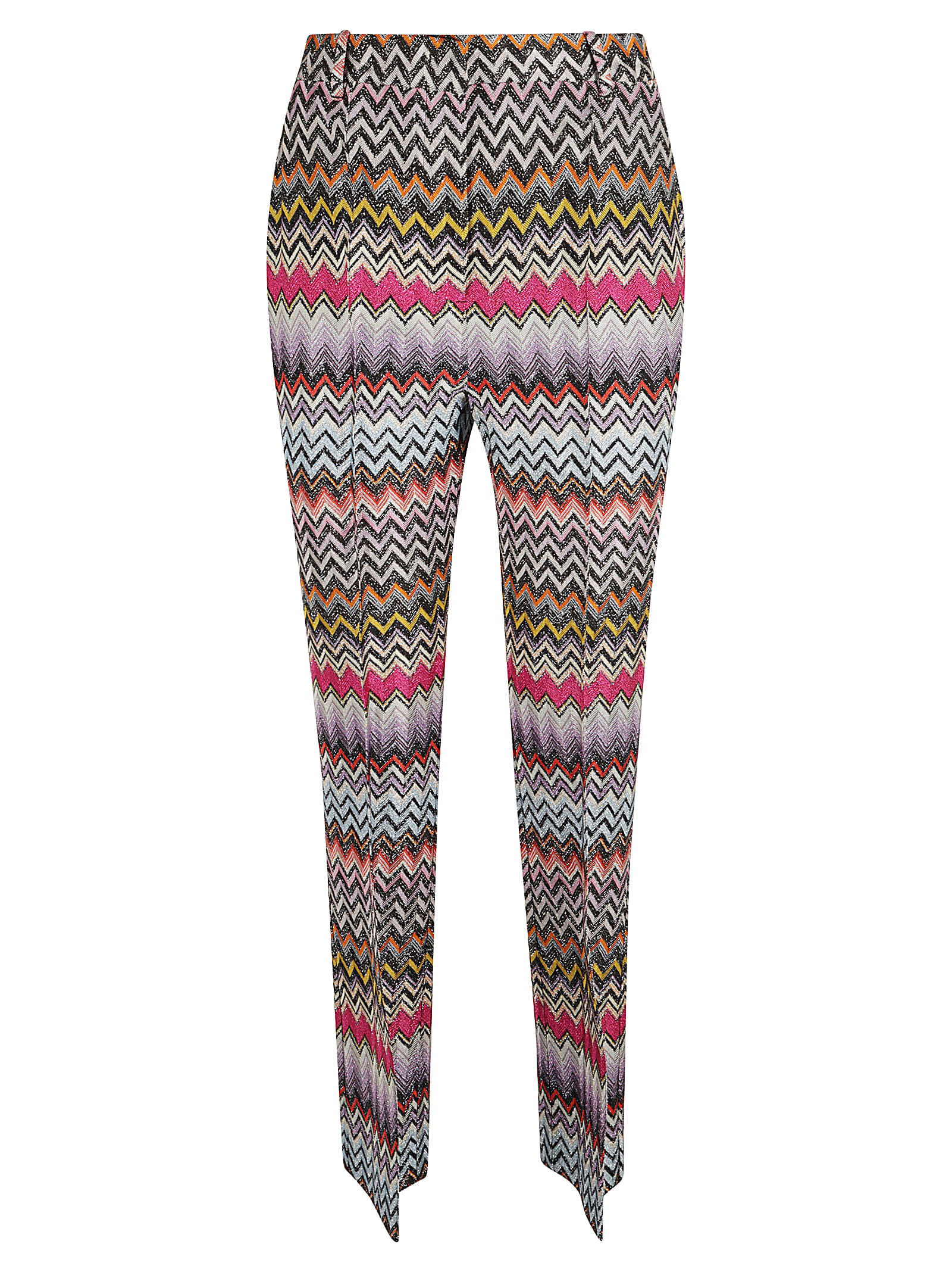 Shop Missoni Stripe Zig-zag Patterned Trousers In Multicolor