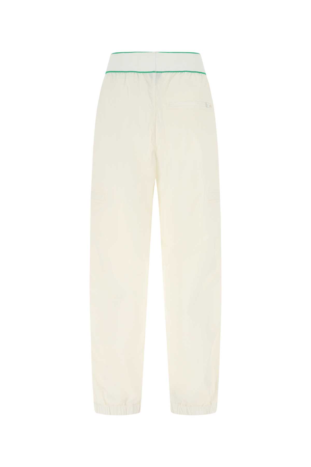 Shop Bottega Veneta White Nylon Pant In 9071