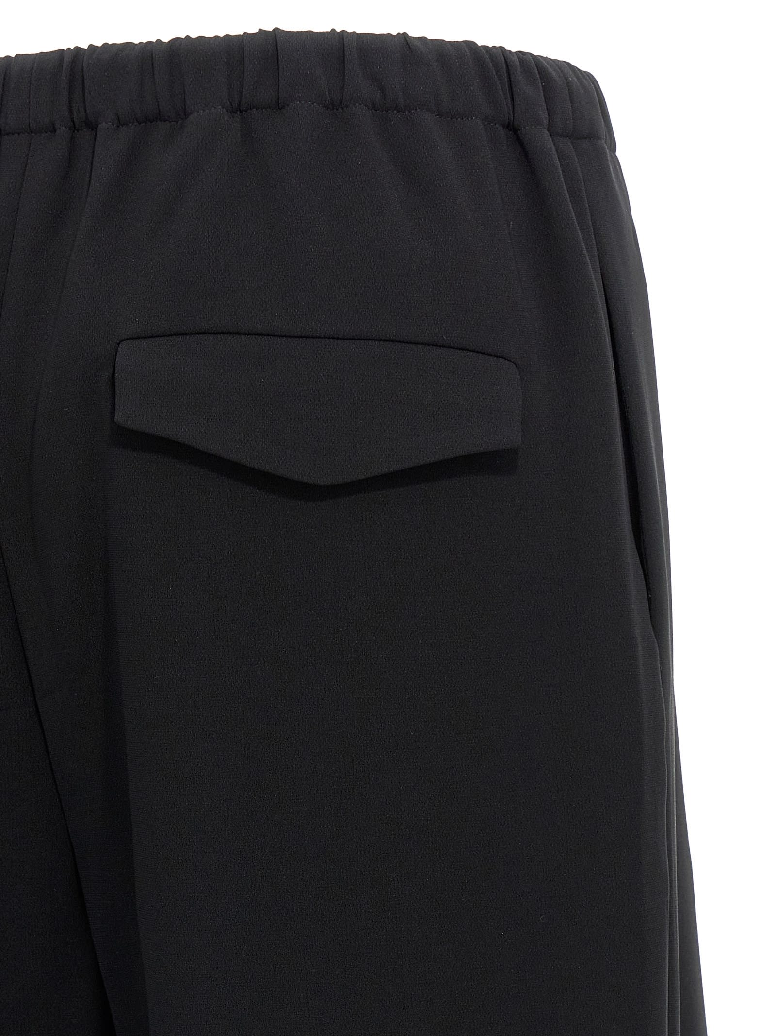 Theory Pocketed Elastic Waistband Trousers In Black