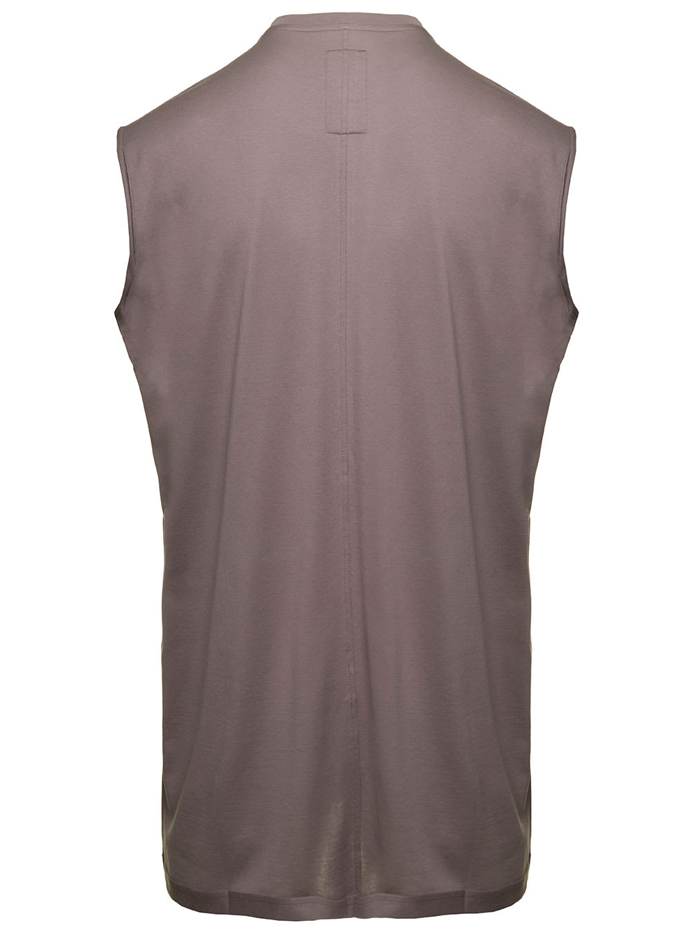 Shop Rick Owens X Champion Tarp T Grey Sleeveless Top With Small Pentagram Embroidery In Cotton Man In Dust