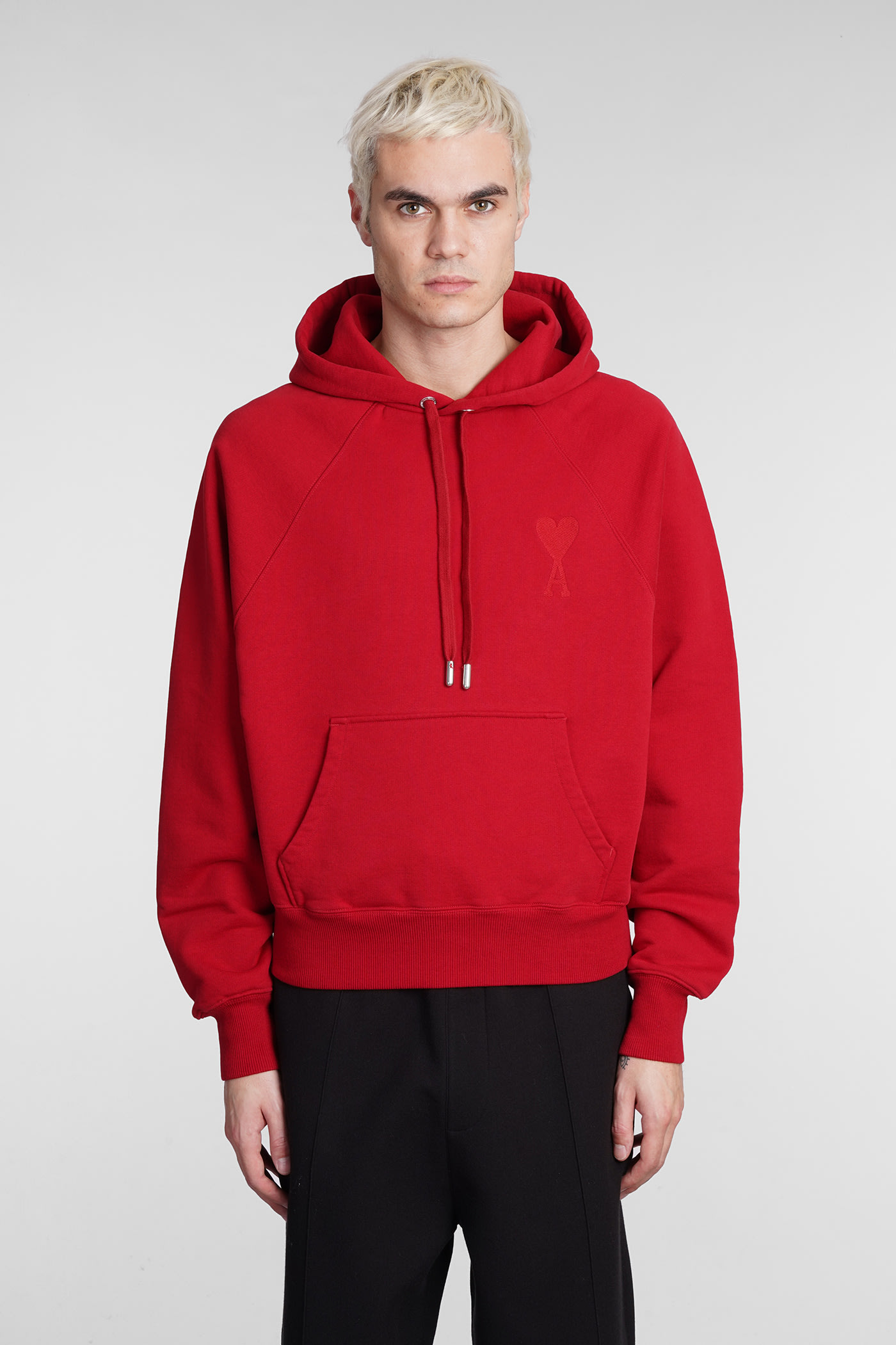 Ami Alexandre Mattiussi Sweatshirt In Red Cotton