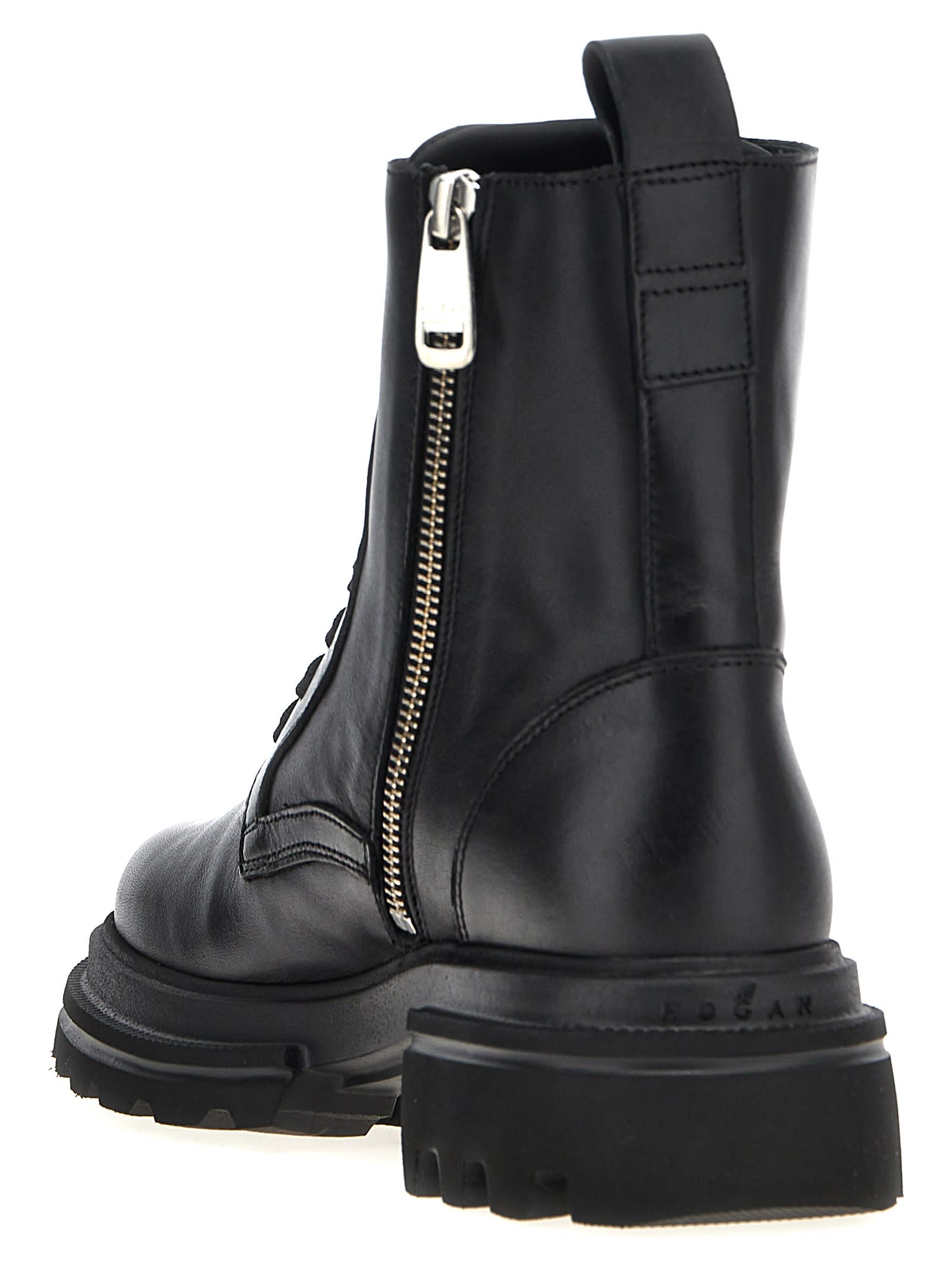 Shop Hogan H674 Ankle Boots In Black