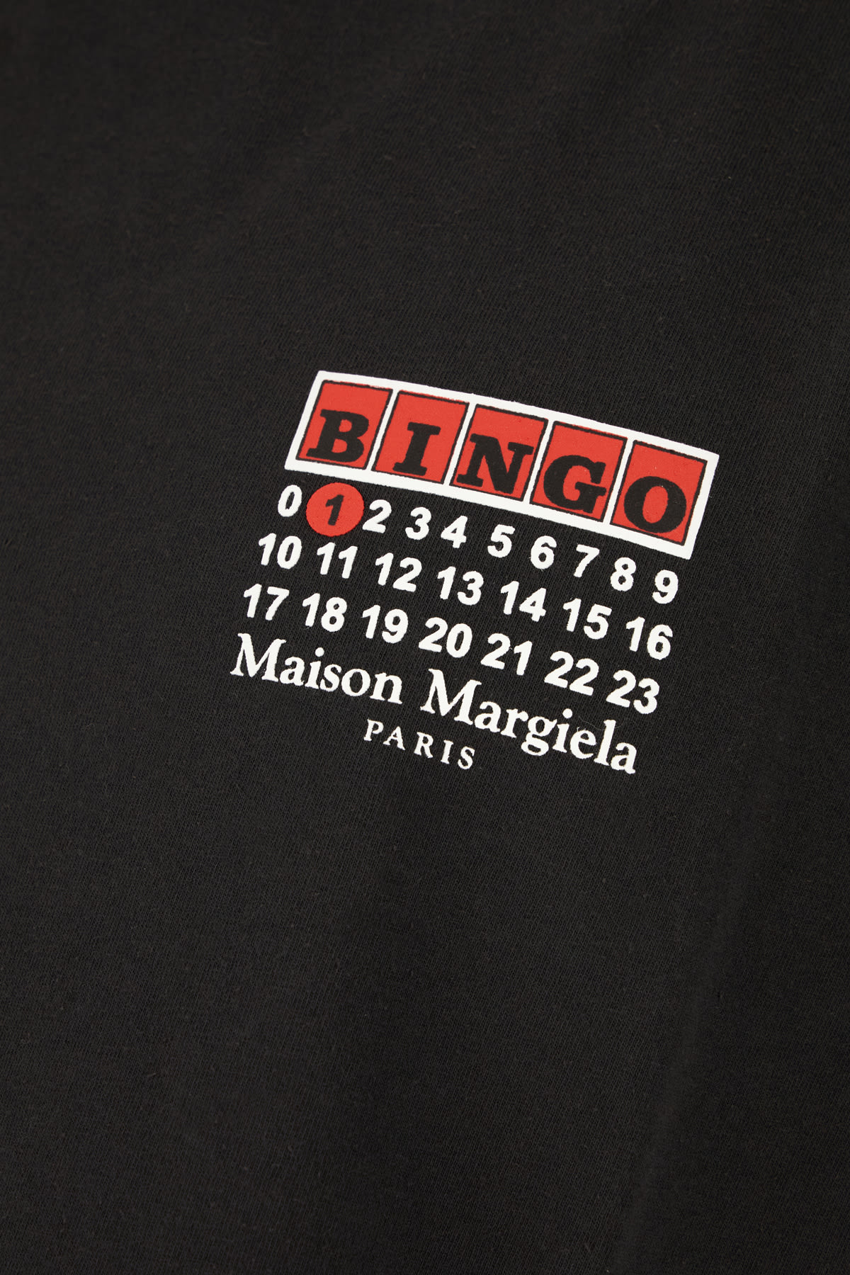 Maison Margiela Black Bingo-print Cotton T-shirt In Black
