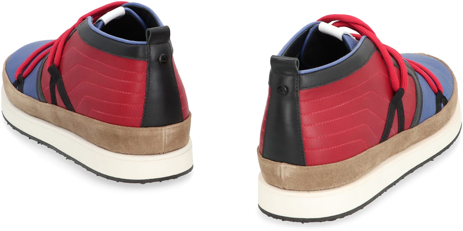 Shop Volta Leather Mid-top Sneakers In Multicolor