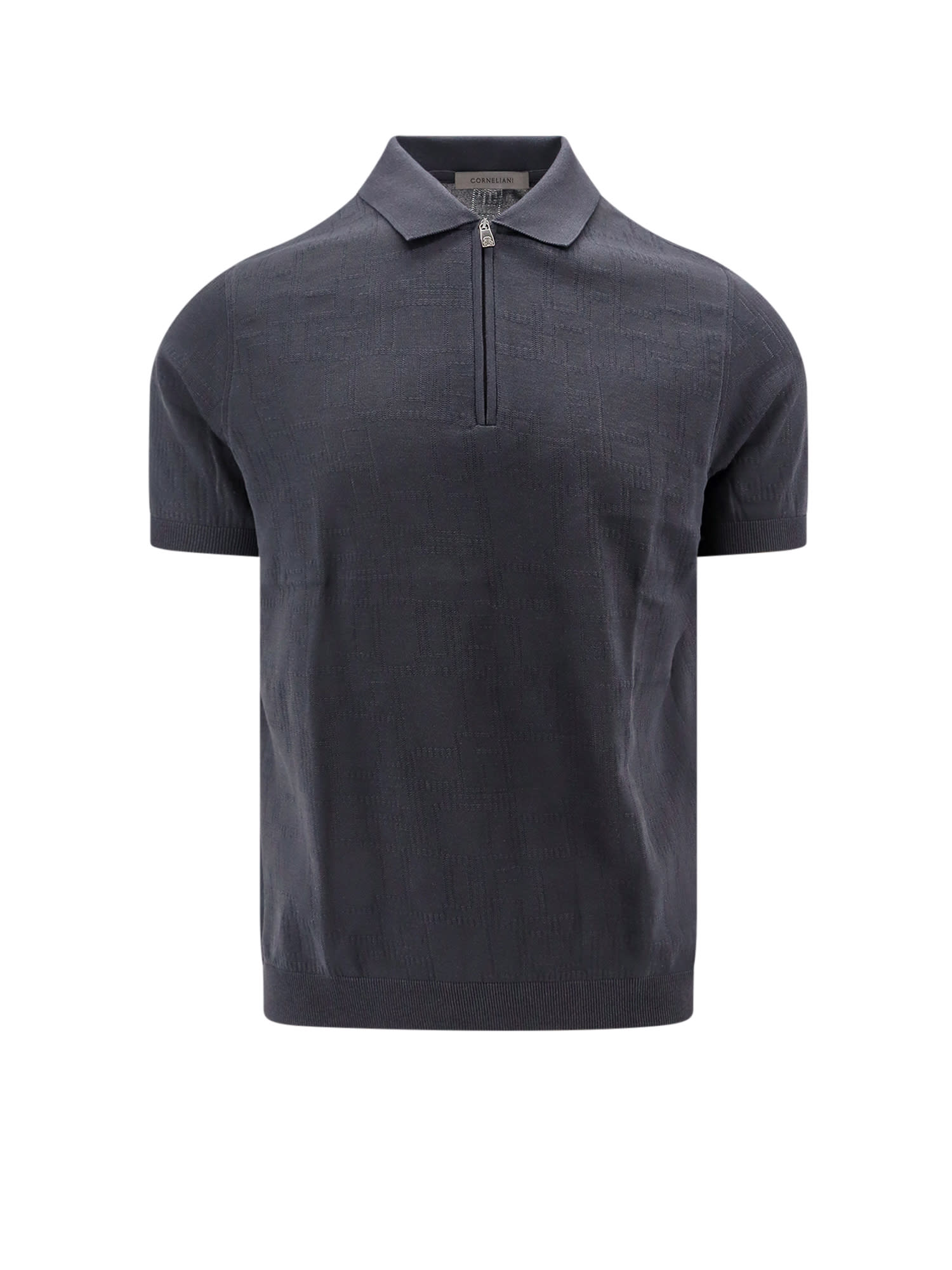 Shop Corneliani Polo Shirt In Grey