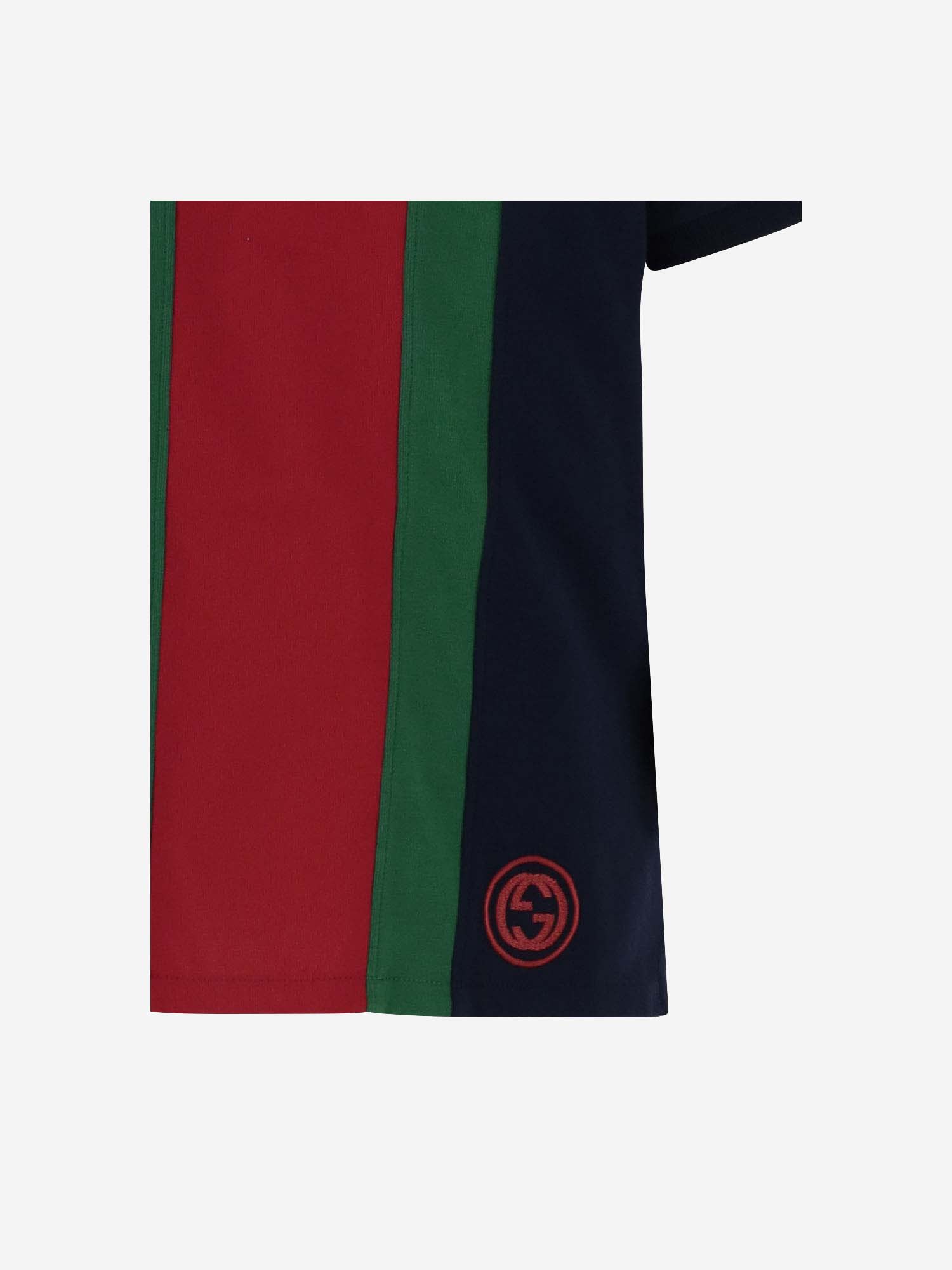 Shop Gucci Cotton Polo Shirt With Logo In Red