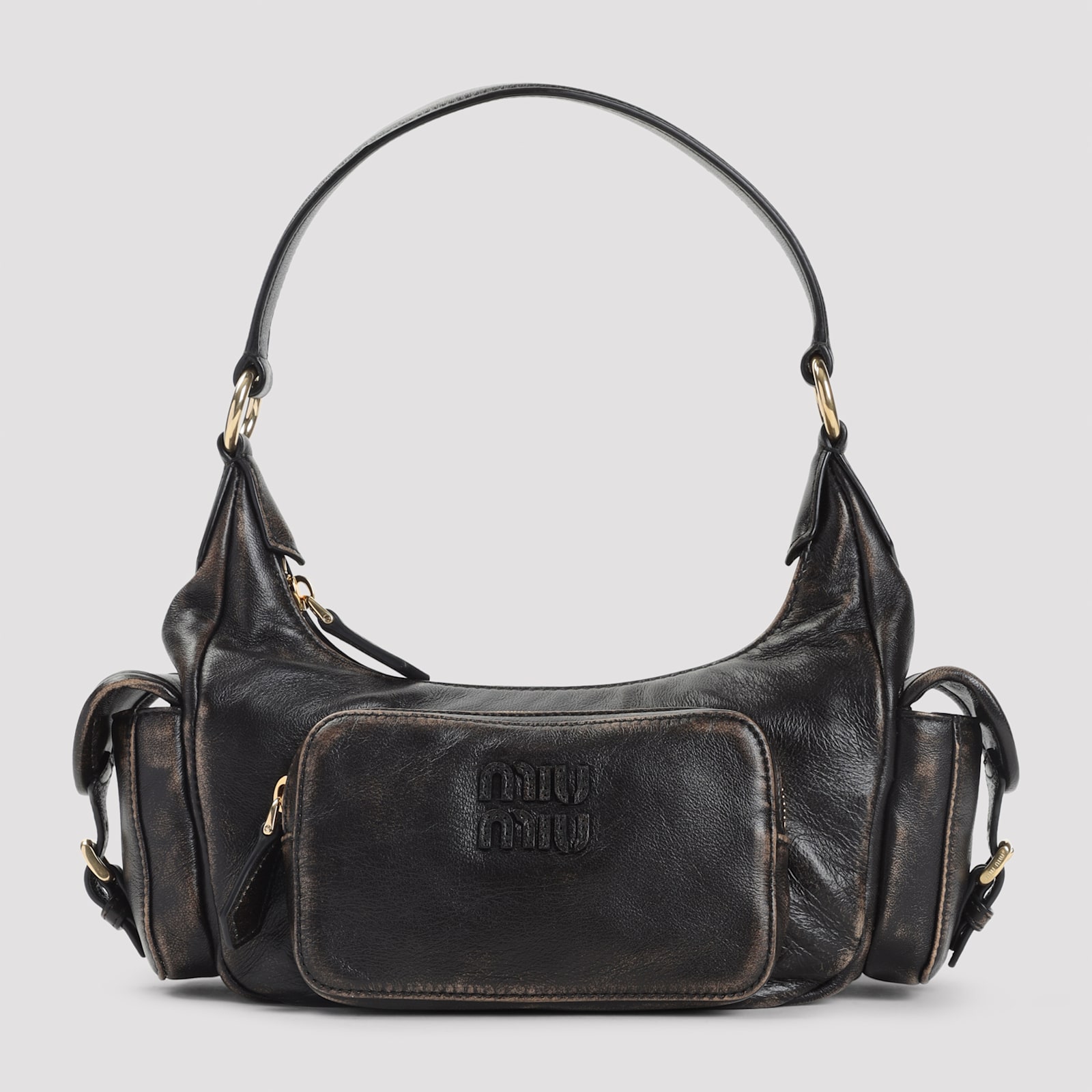 Miu Miu Dark Brown Pocket Shoulder Bag