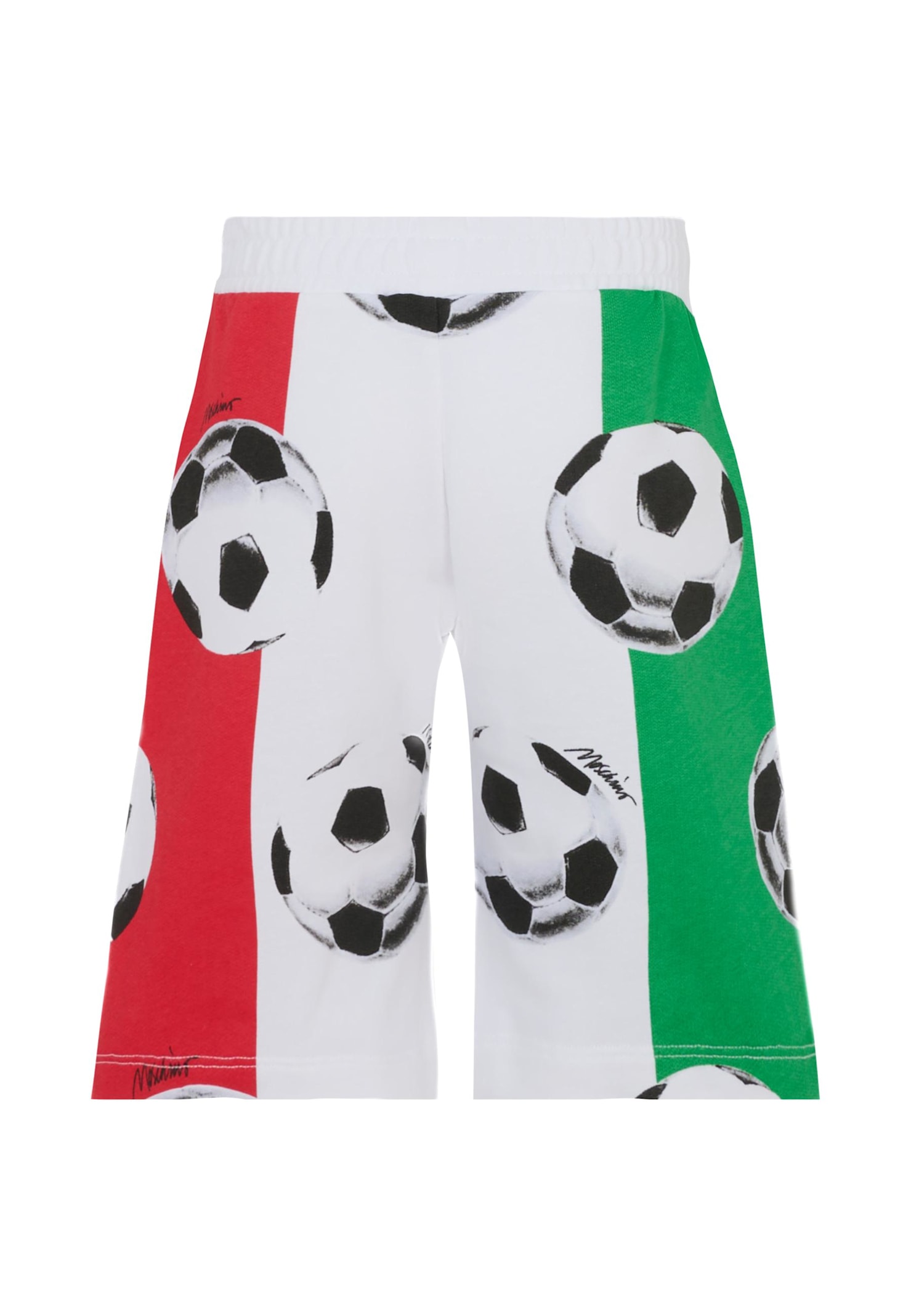 Moschino Multicolor Shorts For Boy With Football Print In Multi
