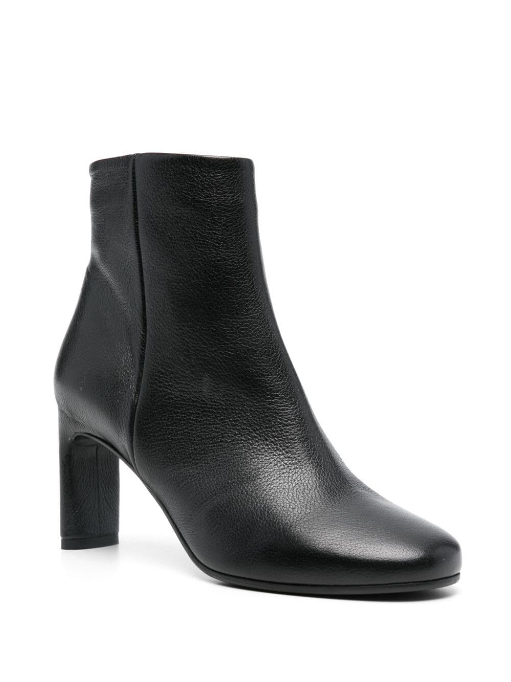 Shop Del Carlo Lione Ankle Boots In Orchidea Black