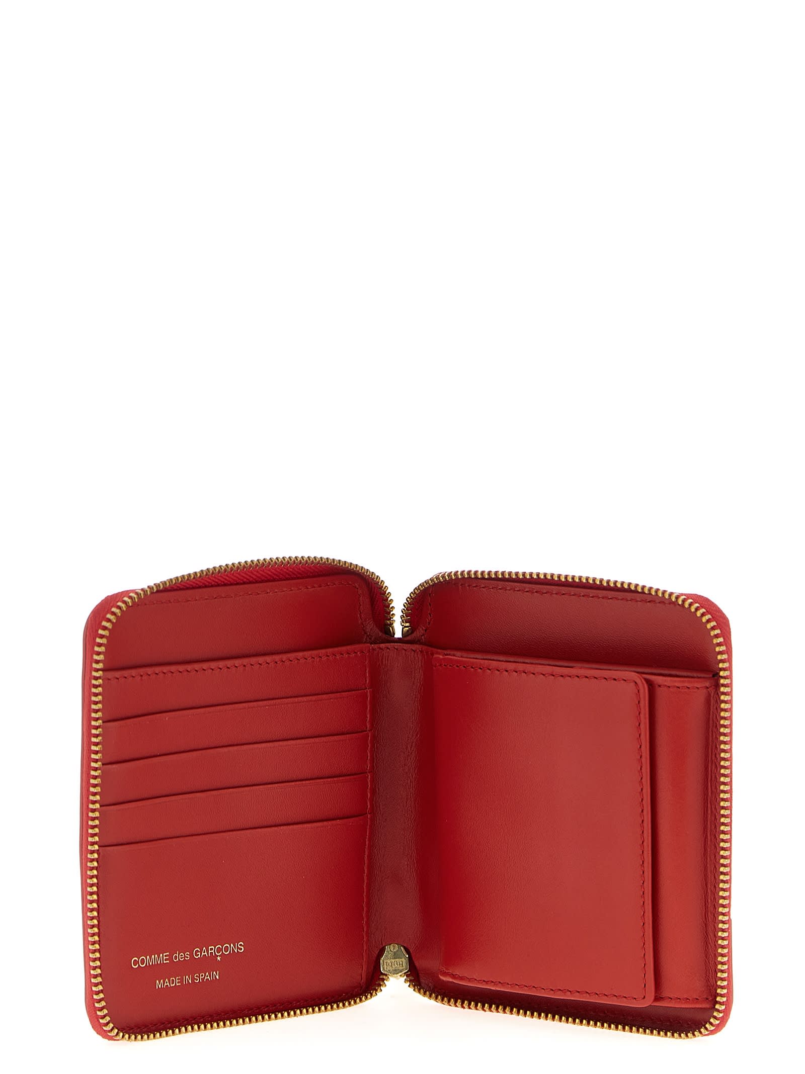 Comme Des Garçons Polka Dots Printed Wallet In Neutral