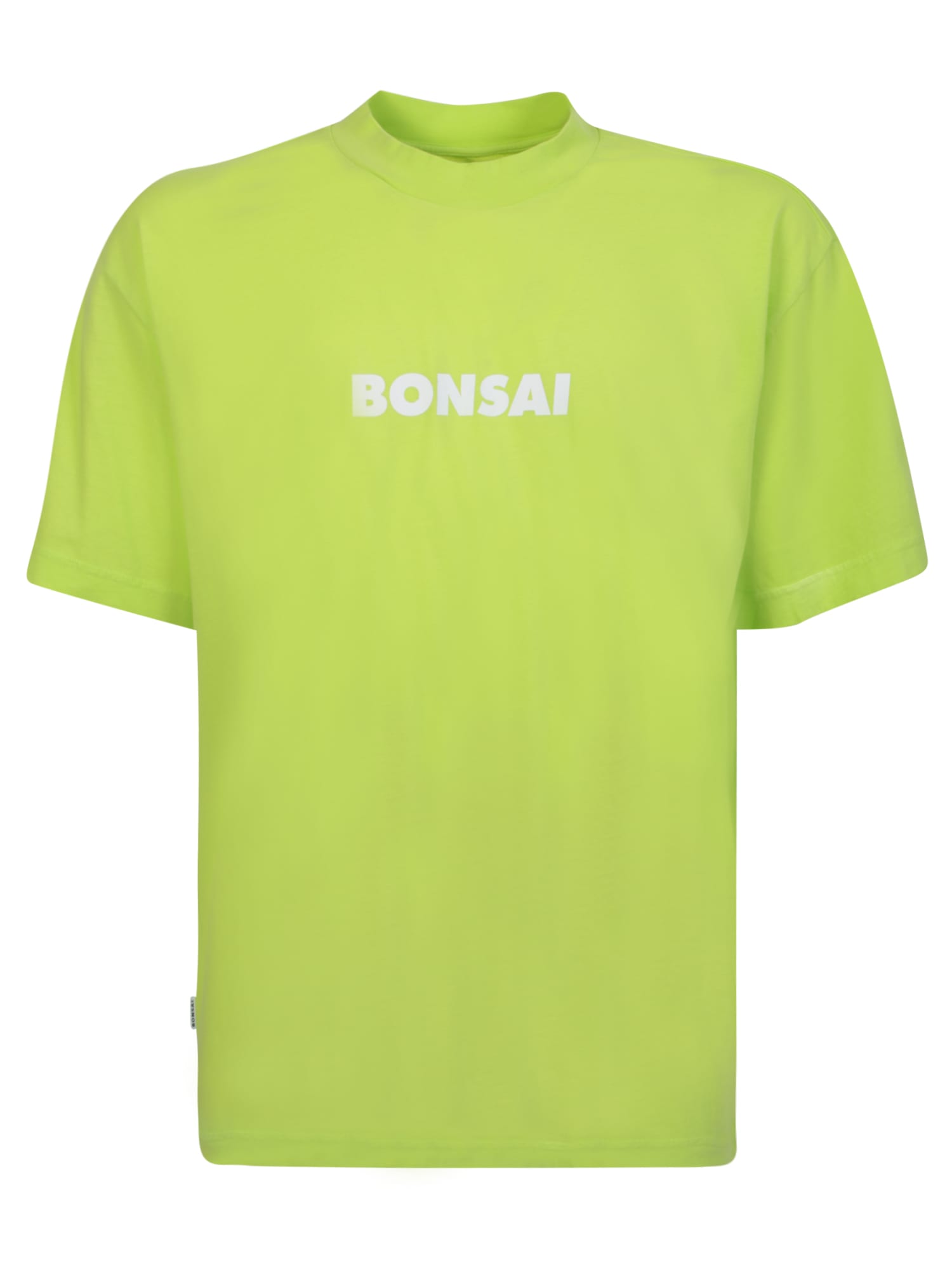 Shop Bonsai Regular Lime Green Logo T-shirt