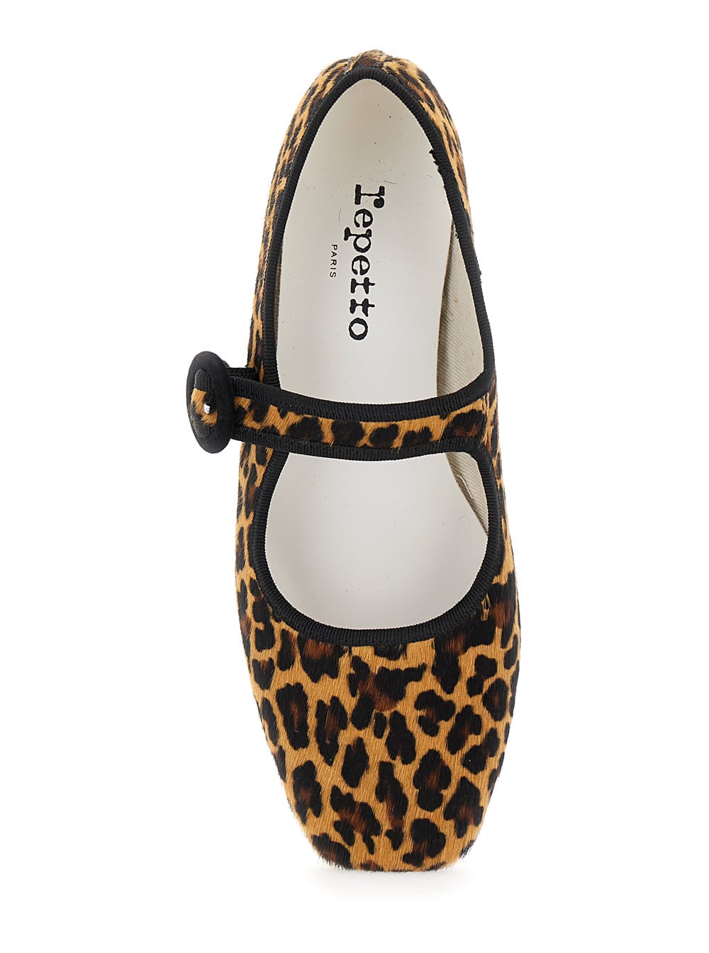 Shop Repetto Georgia Brown Ballet Flats With Leaopard Print In Leather Woman