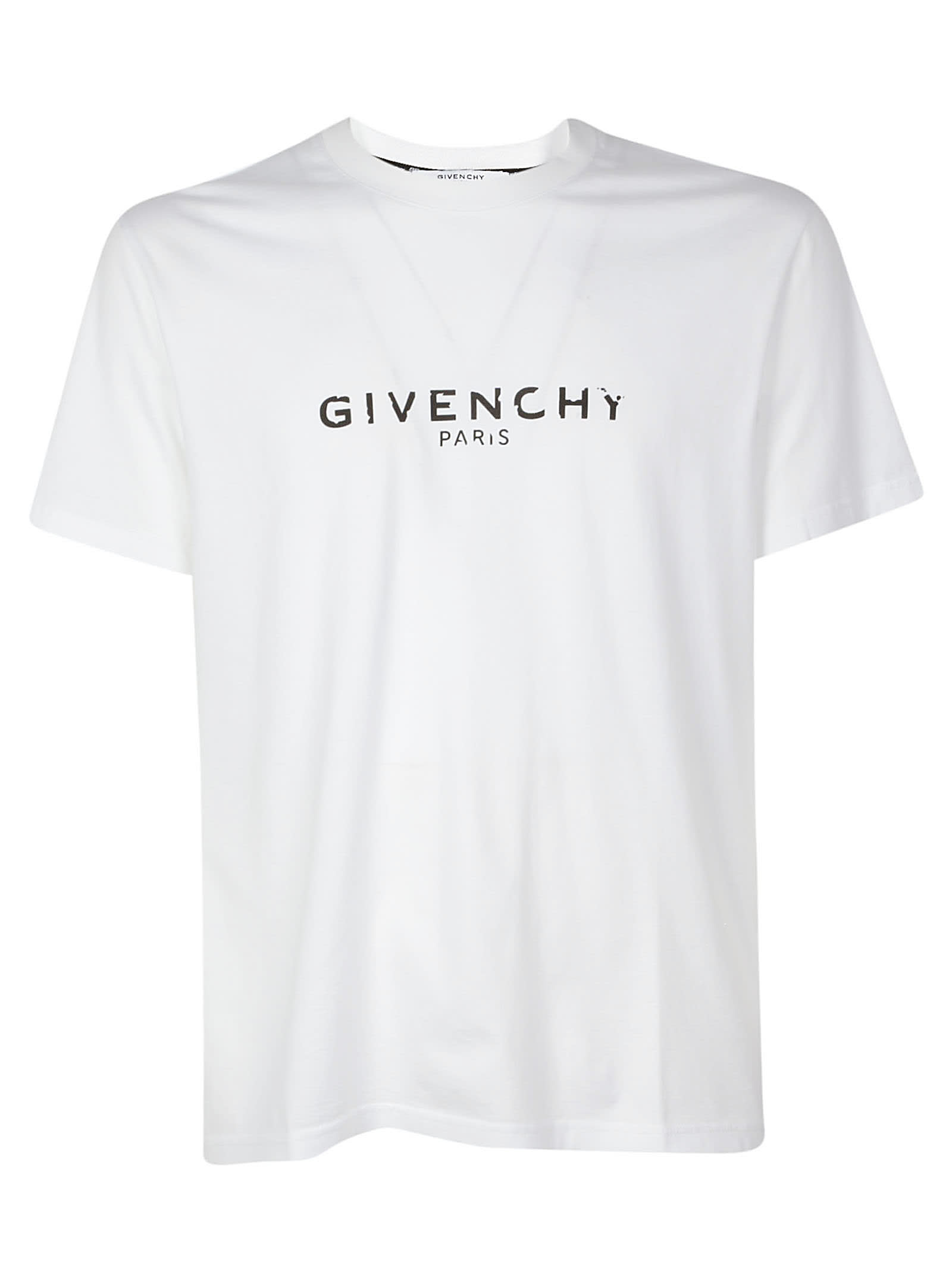 Givenchy White Oversized 'paris' Vintage T-shirt In 100 White | ModeSens