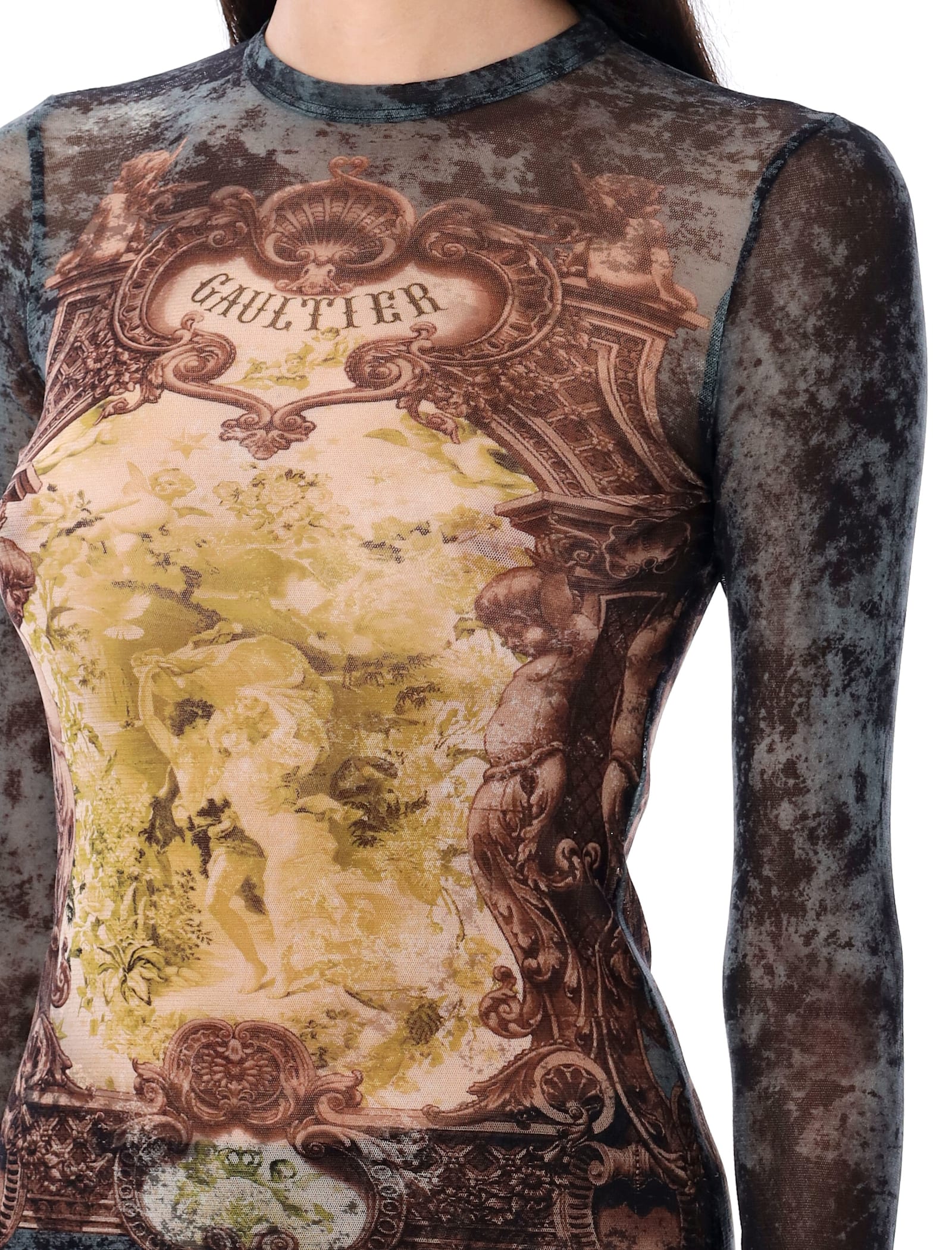 Jean Paul Gaultier Printed Long-sleeve T-shirt In Multi