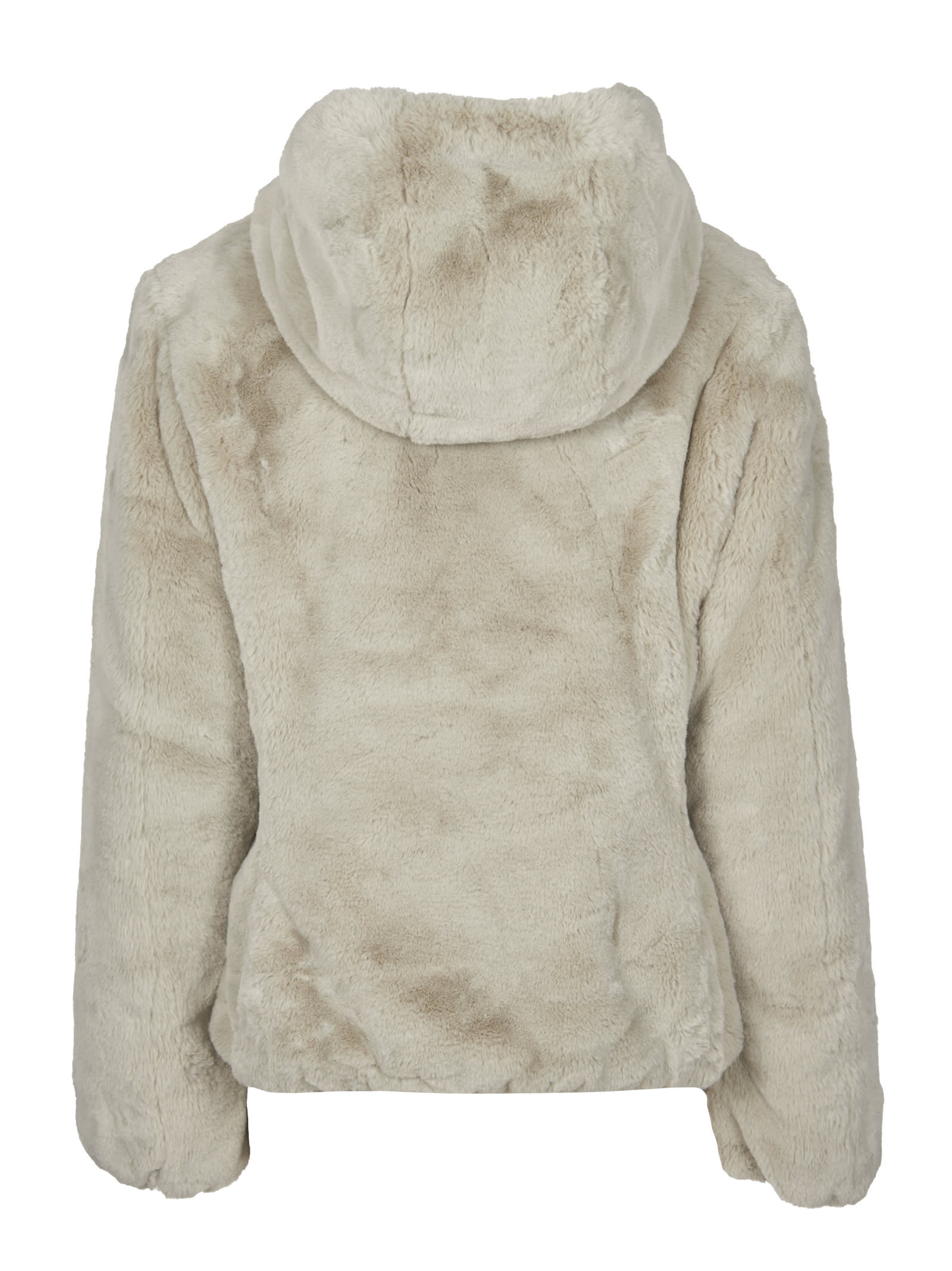 Chris fur hooded jacket pumice online stone