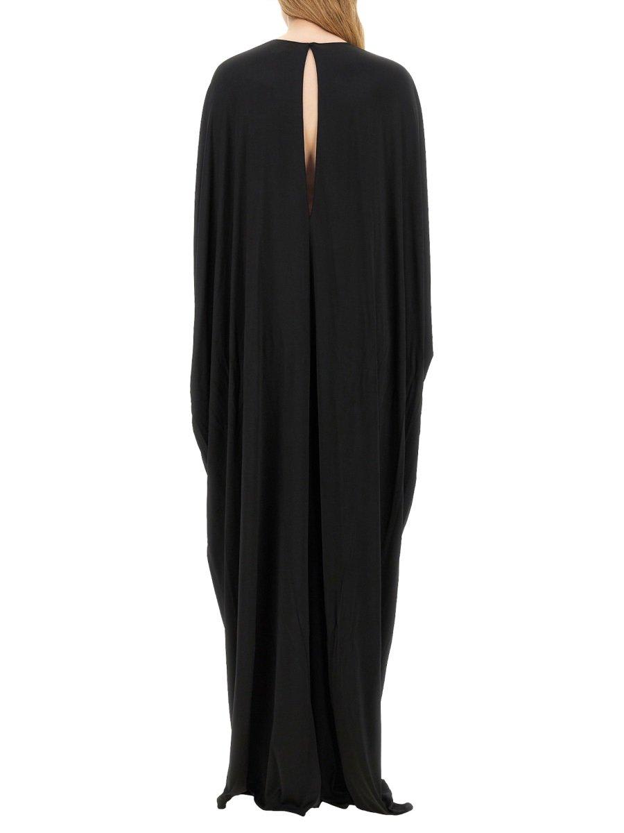 Shop Tom Ford Satin Stretch-jersey Kaftan Dress In Black