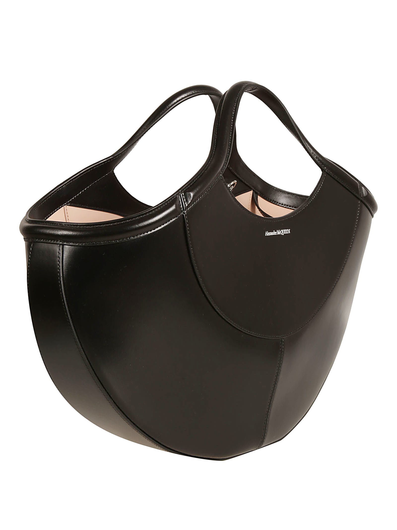 Shop Alexander Mcqueen The Cove Hand Bag In Black