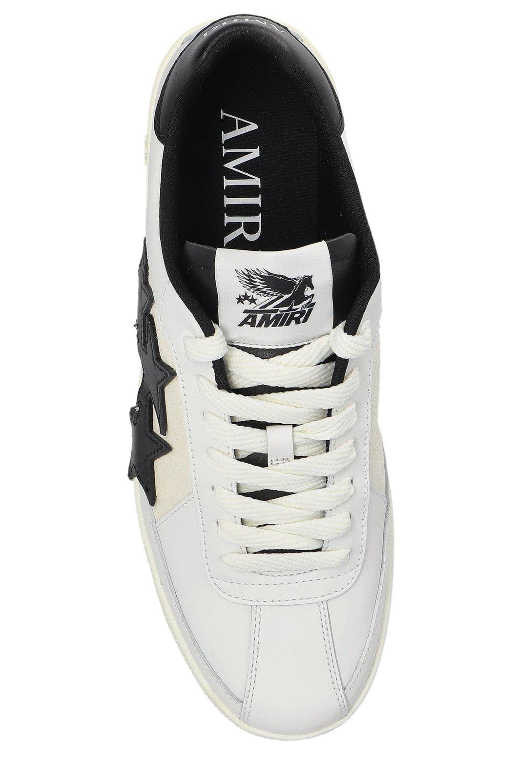 Amiri Pacific Low Top Sneaker With Star Patches In Black