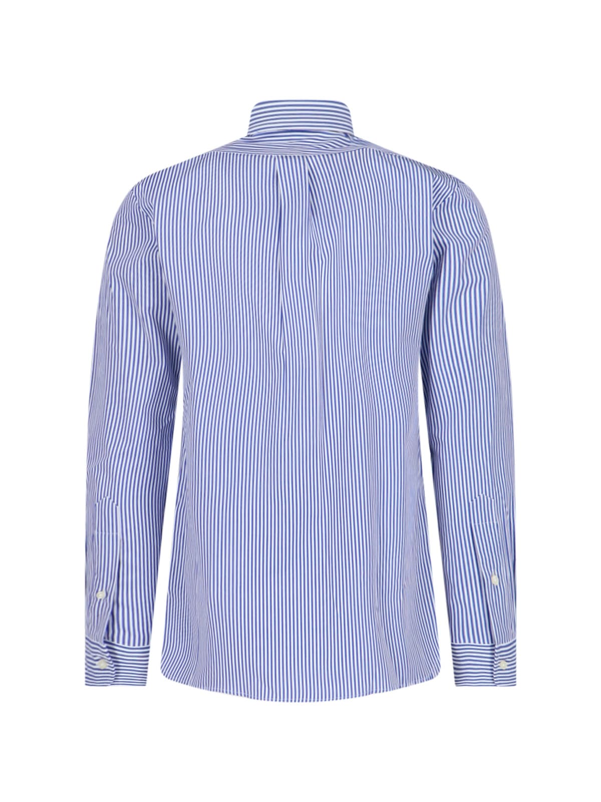 Ralph Lauren Logo Striped Shirt In Blue