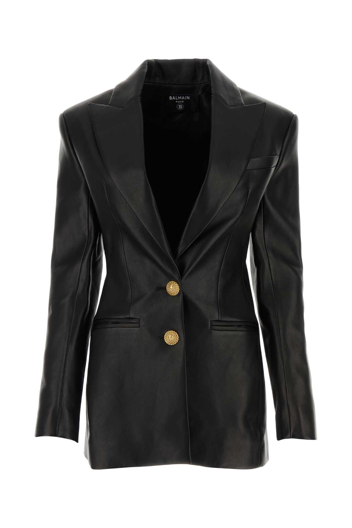 Black Leather Blazer