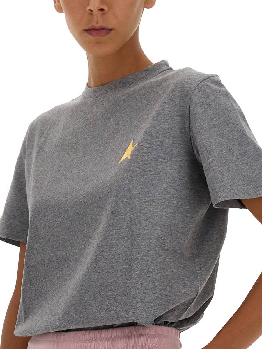Shop Golden Goose Jersey T-shirt In Grey