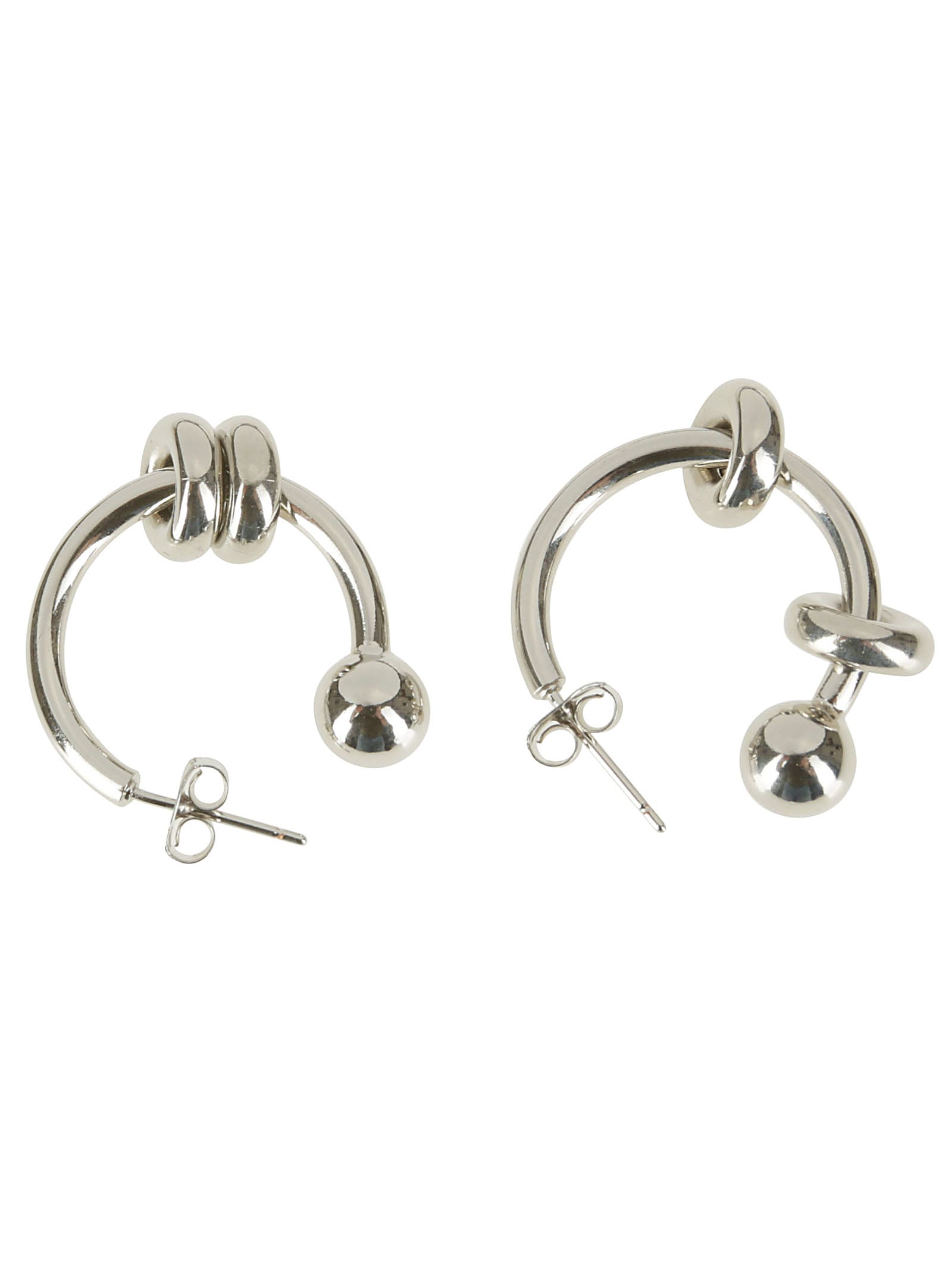 Shop Justine Clenquet Alan Earrings In Palladium