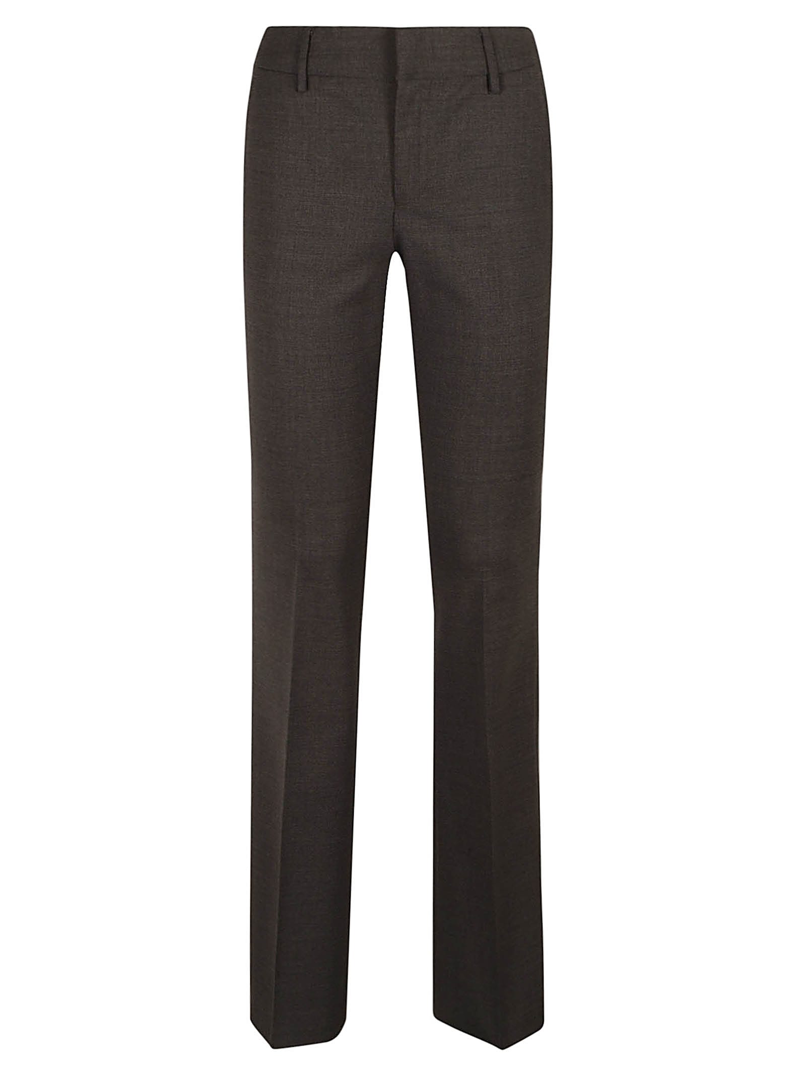 Shop Pt01 High-waist Flare Trousers In Grigio Antracite