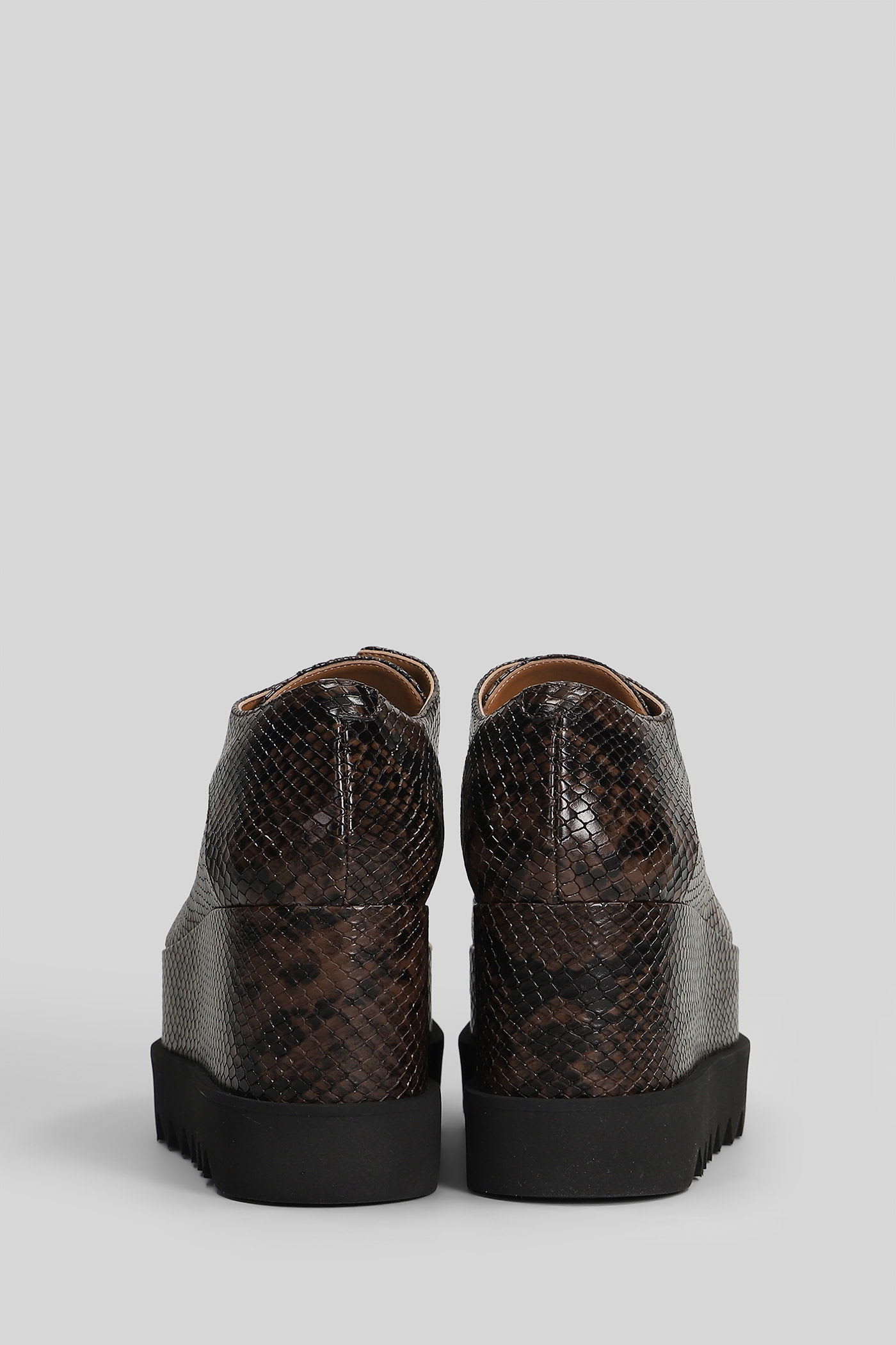 Stella Mccartney Sneakelyse Sneakers In Python Print Polyuretan In Brown