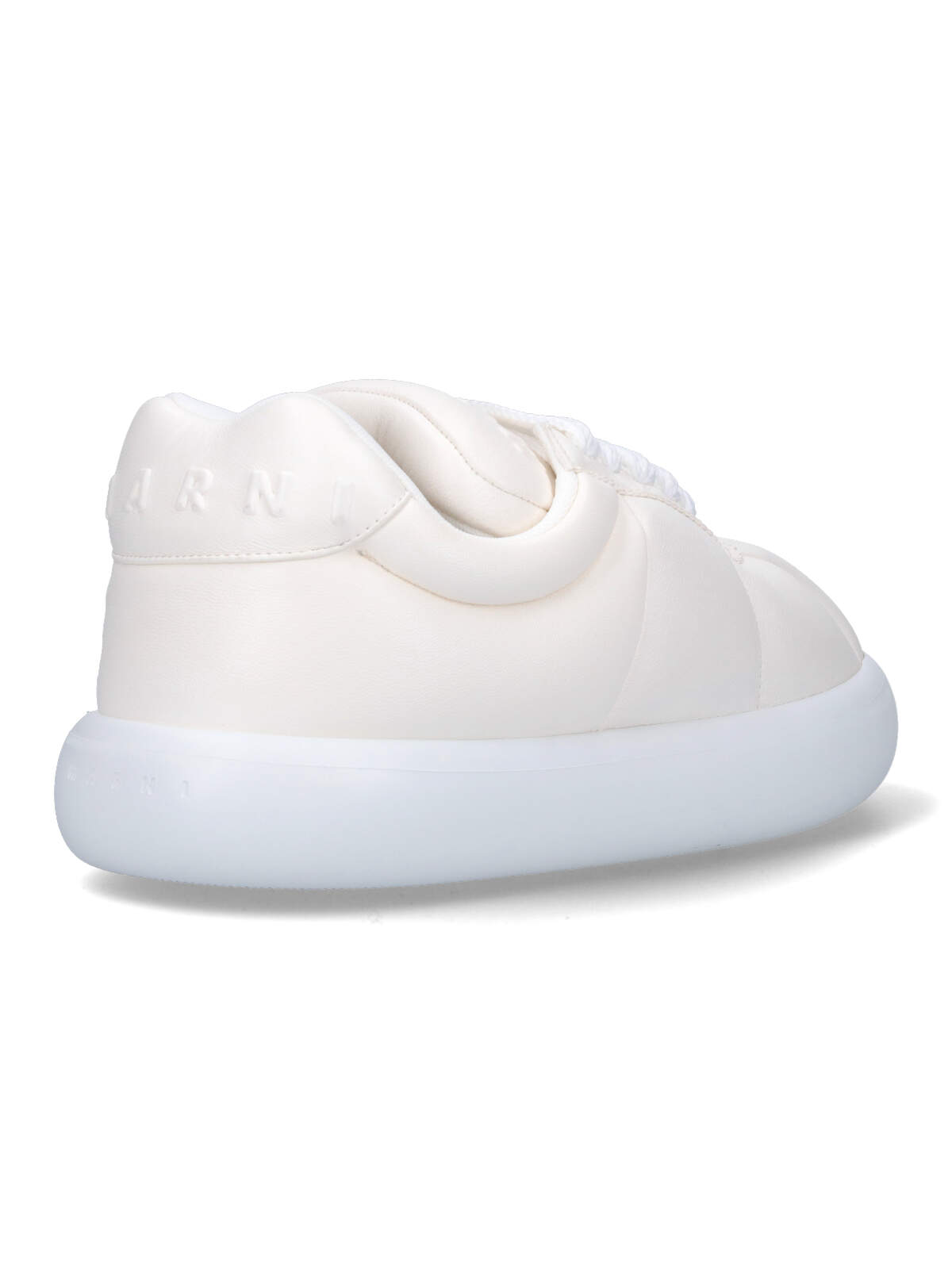 Marni Leather Sneakers In Lily White