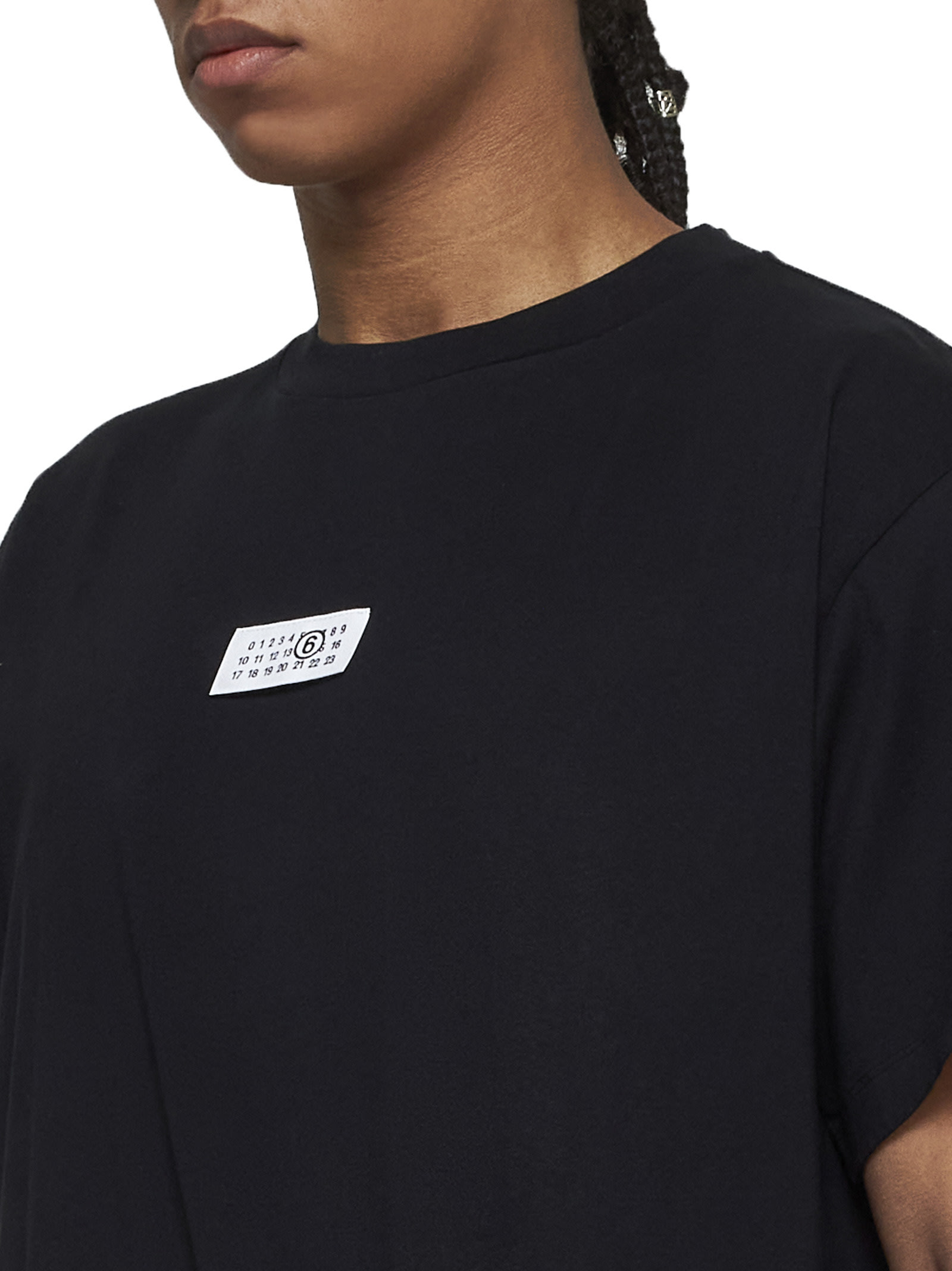 Shop Mm6 Maison Margiela T-shirt In Black