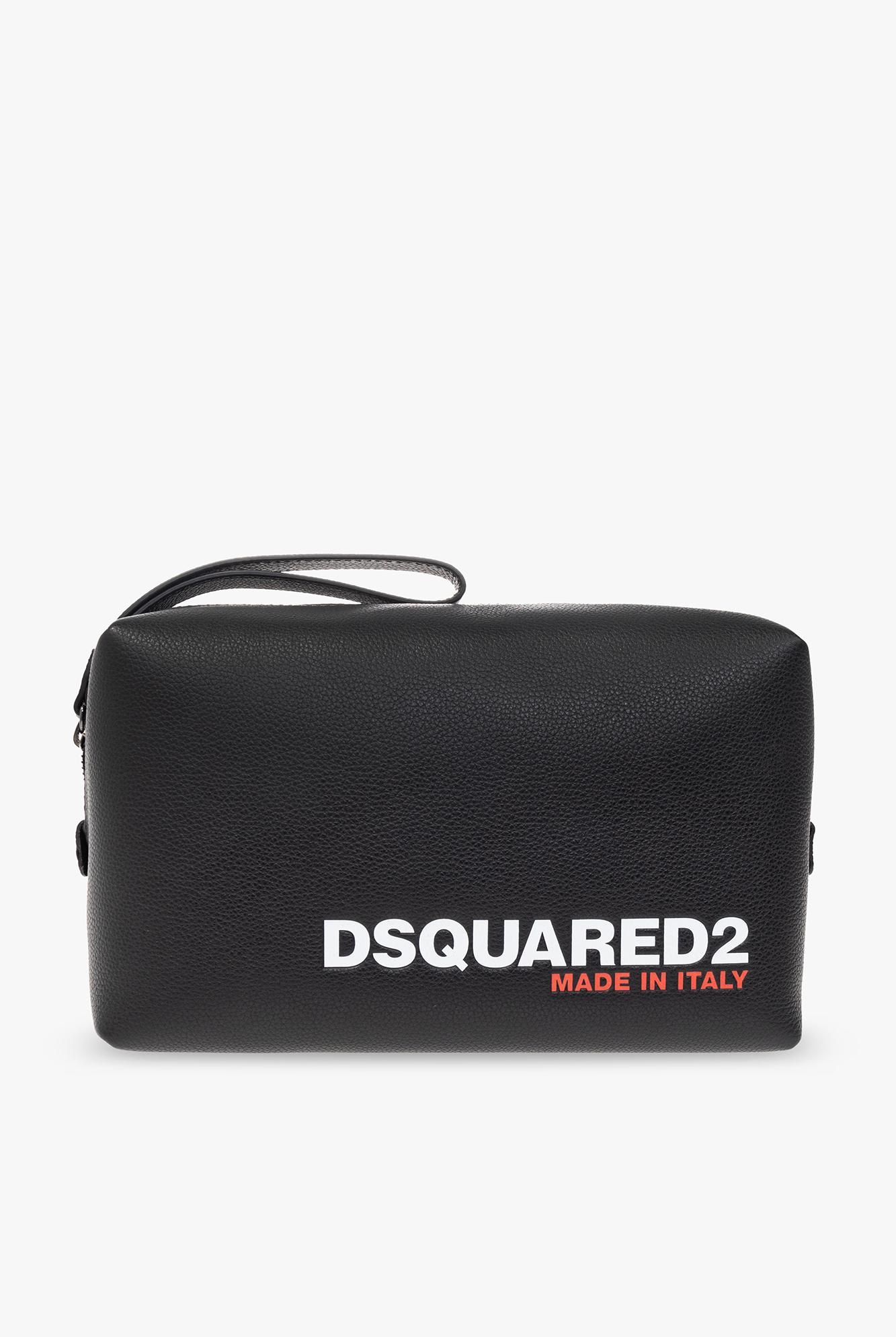 Dsquared2 Wash Bag With Logo In Black