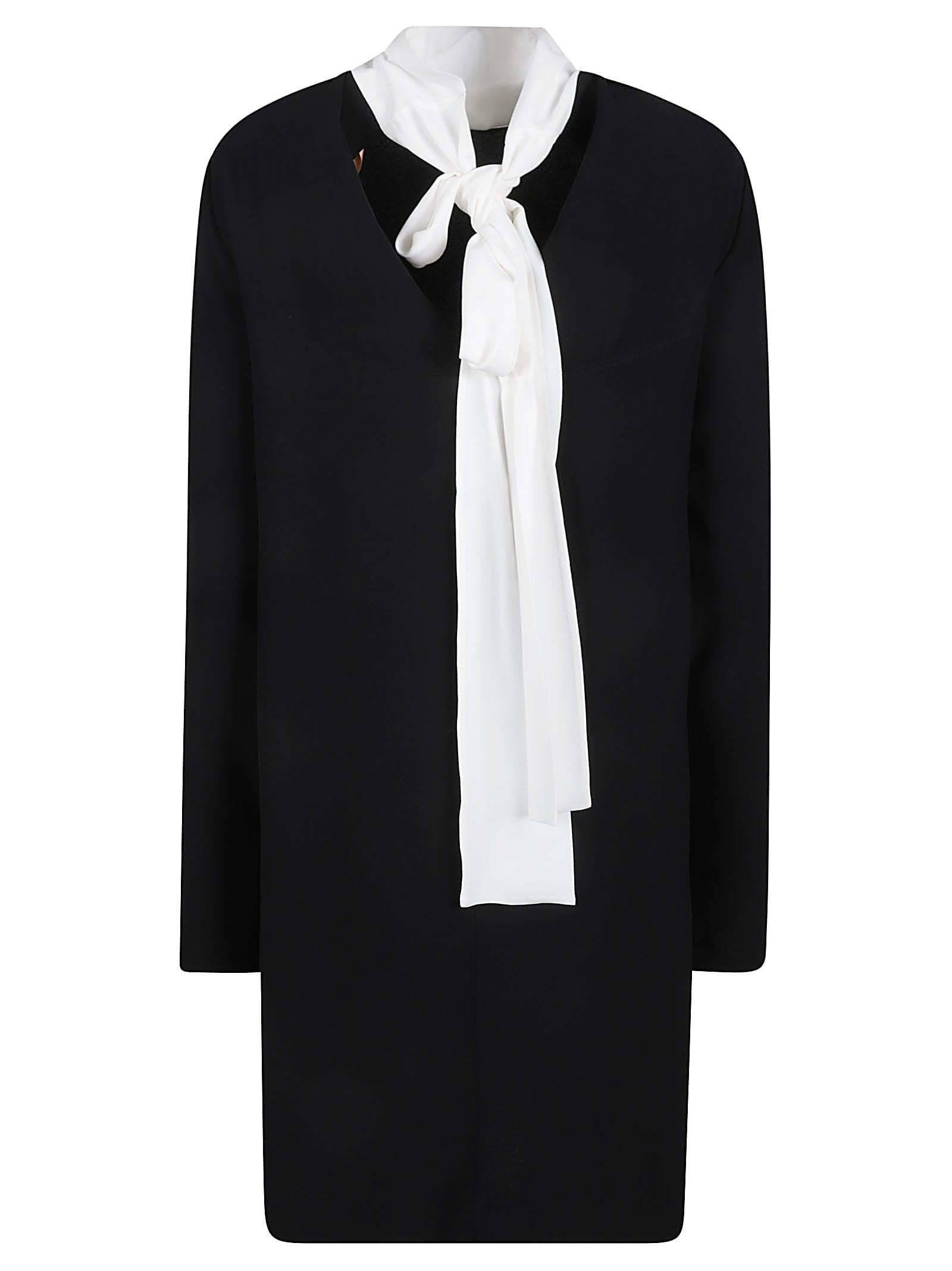 Shop N°21 Long-sleeved Dress In Nero/bianco