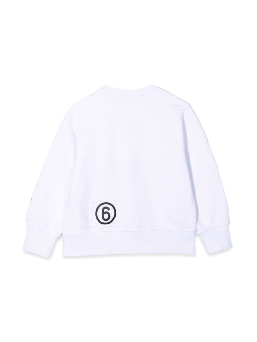 Mm6 Maison Margiela Felpa In White
