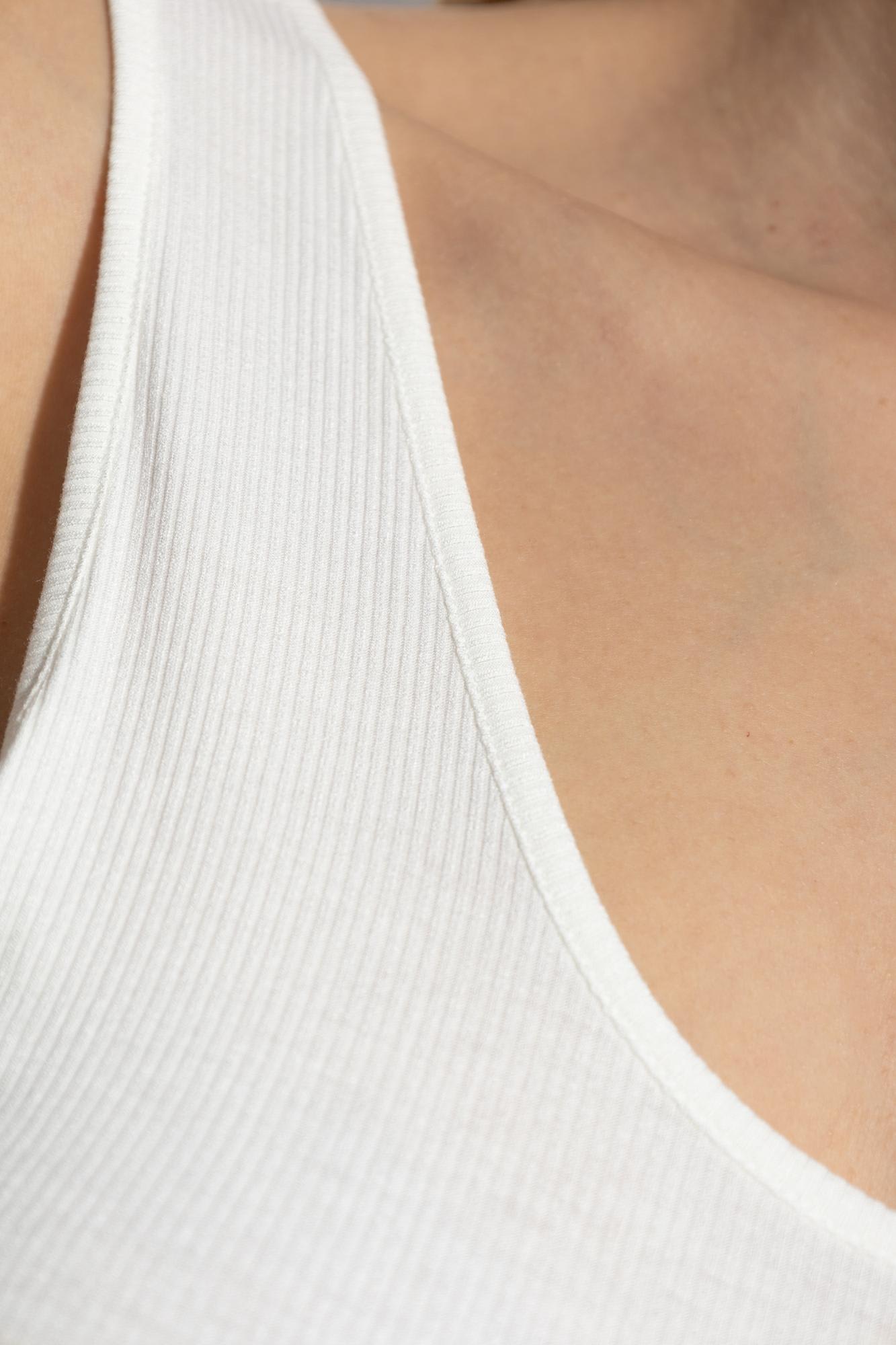 Anine Bing Ginny Bodysuit In Off White