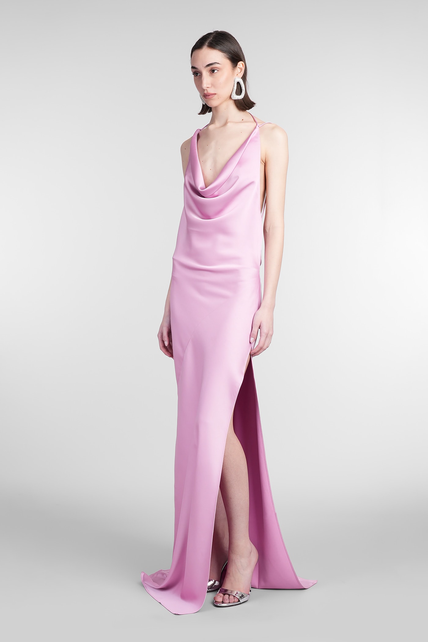 The Andamane Vera Maxi In Rose-pink Polyester In Rose-pink