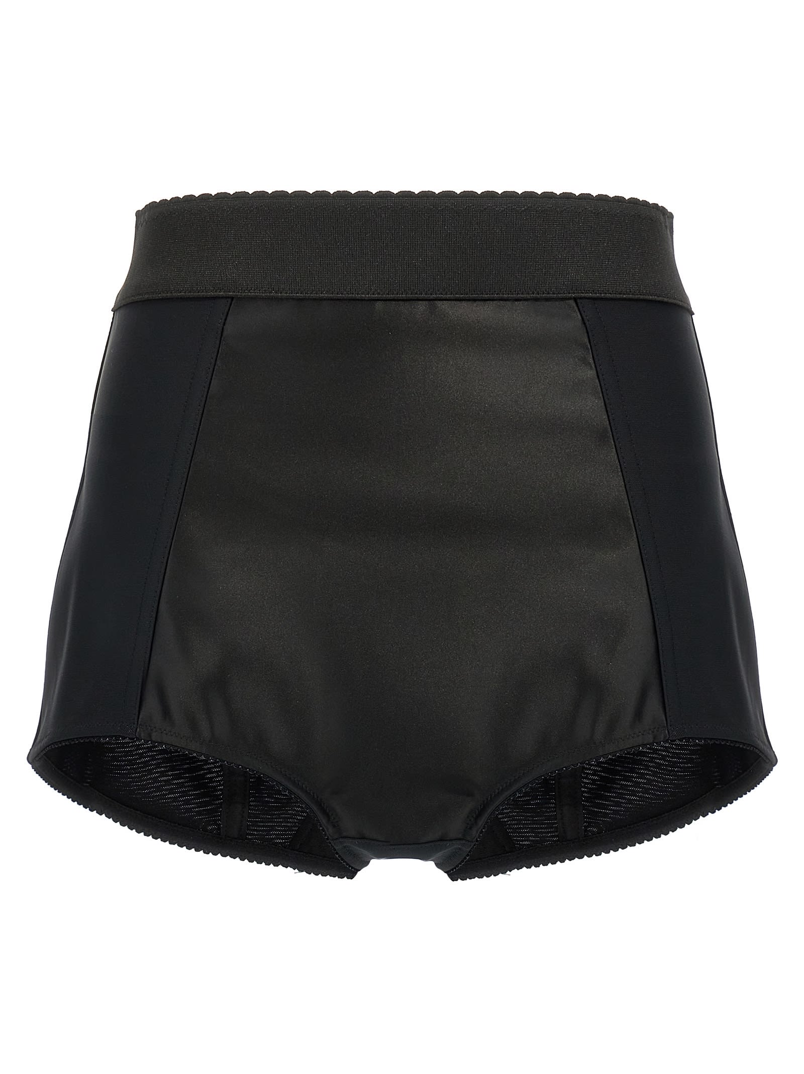 Shop Dolce & Gabbana Satin Culottes In Black