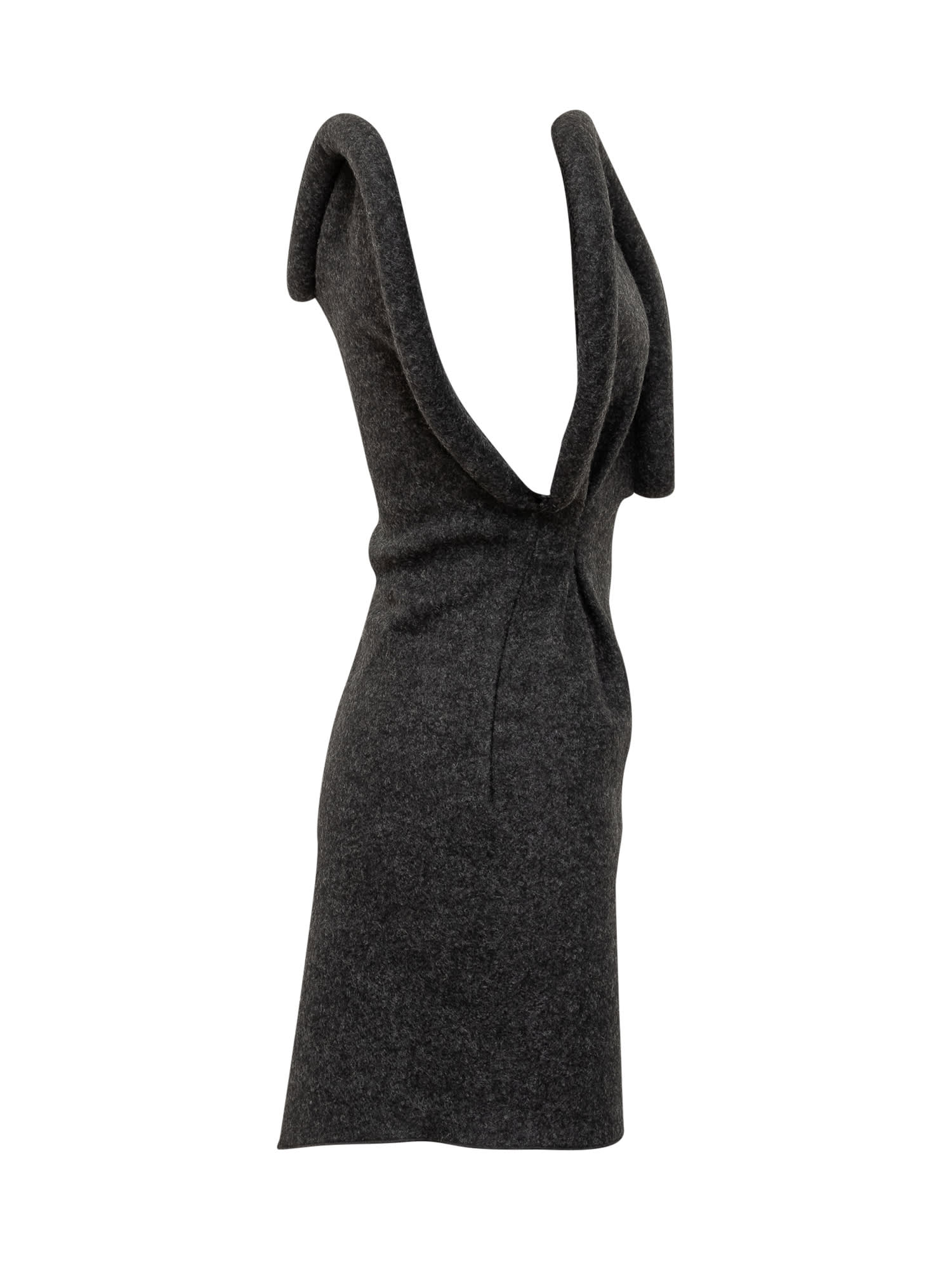 Shop Victoria Beckham Dress In Charcoal