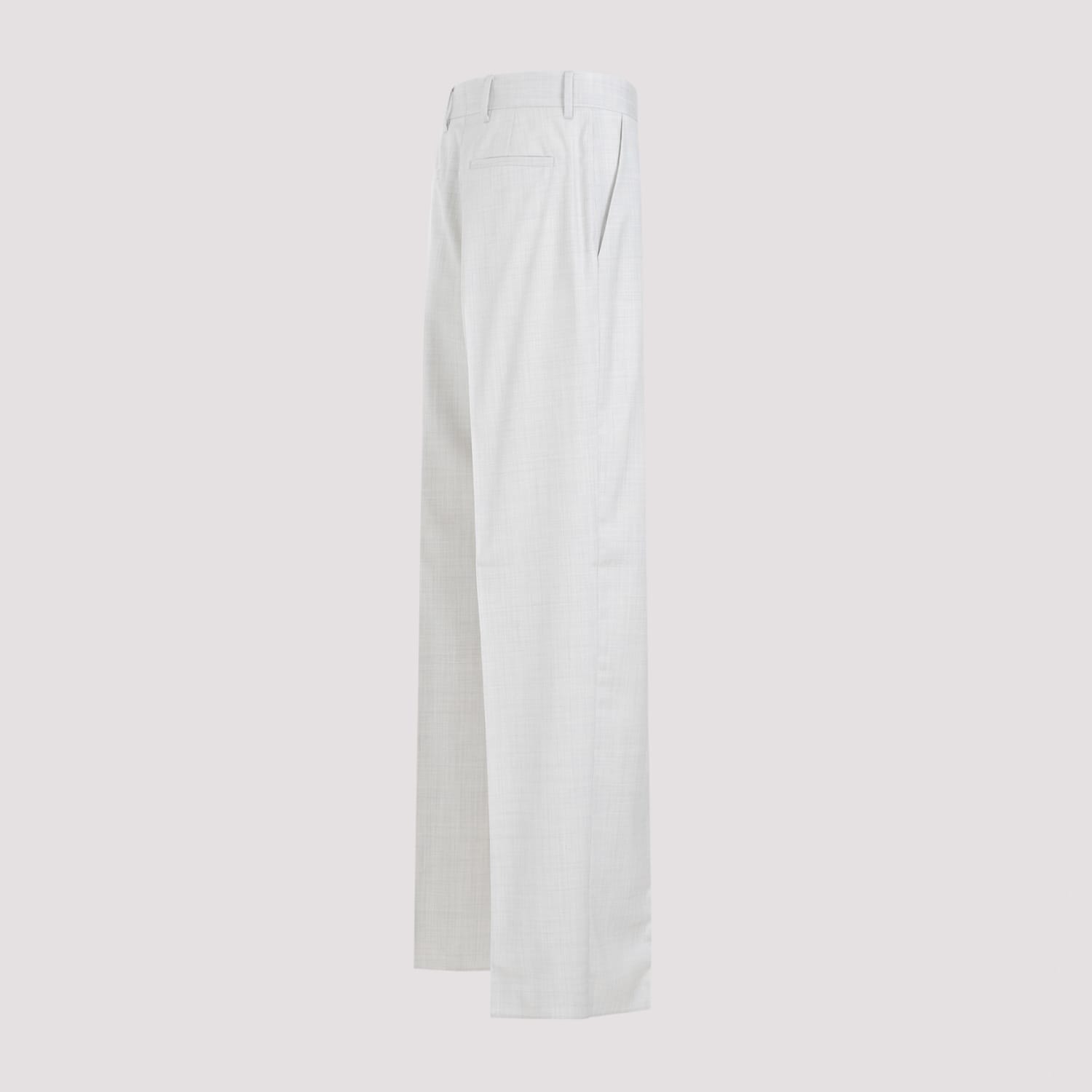 Shop Givenchy Extra Wide Leg Trousers In Chalk White