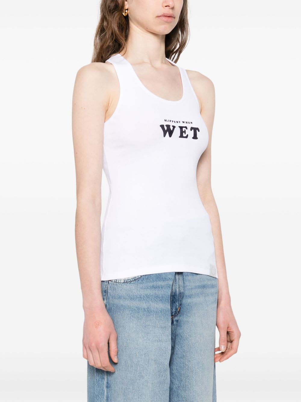 Stella Mccartney Slippery When Wet Tank Top In White