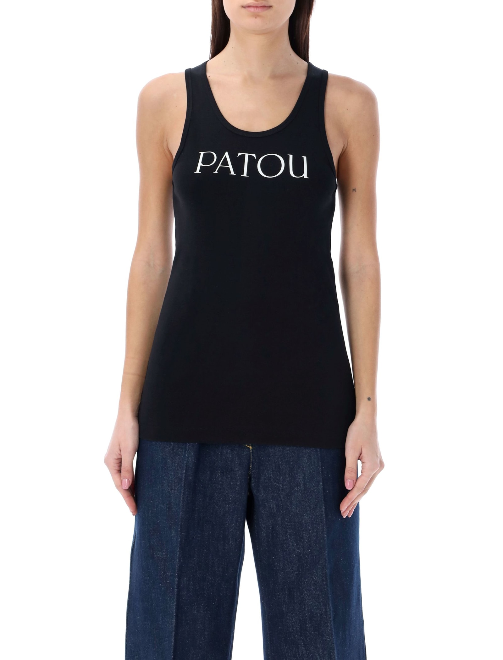 Shop Patou Logo Tank Top In Black