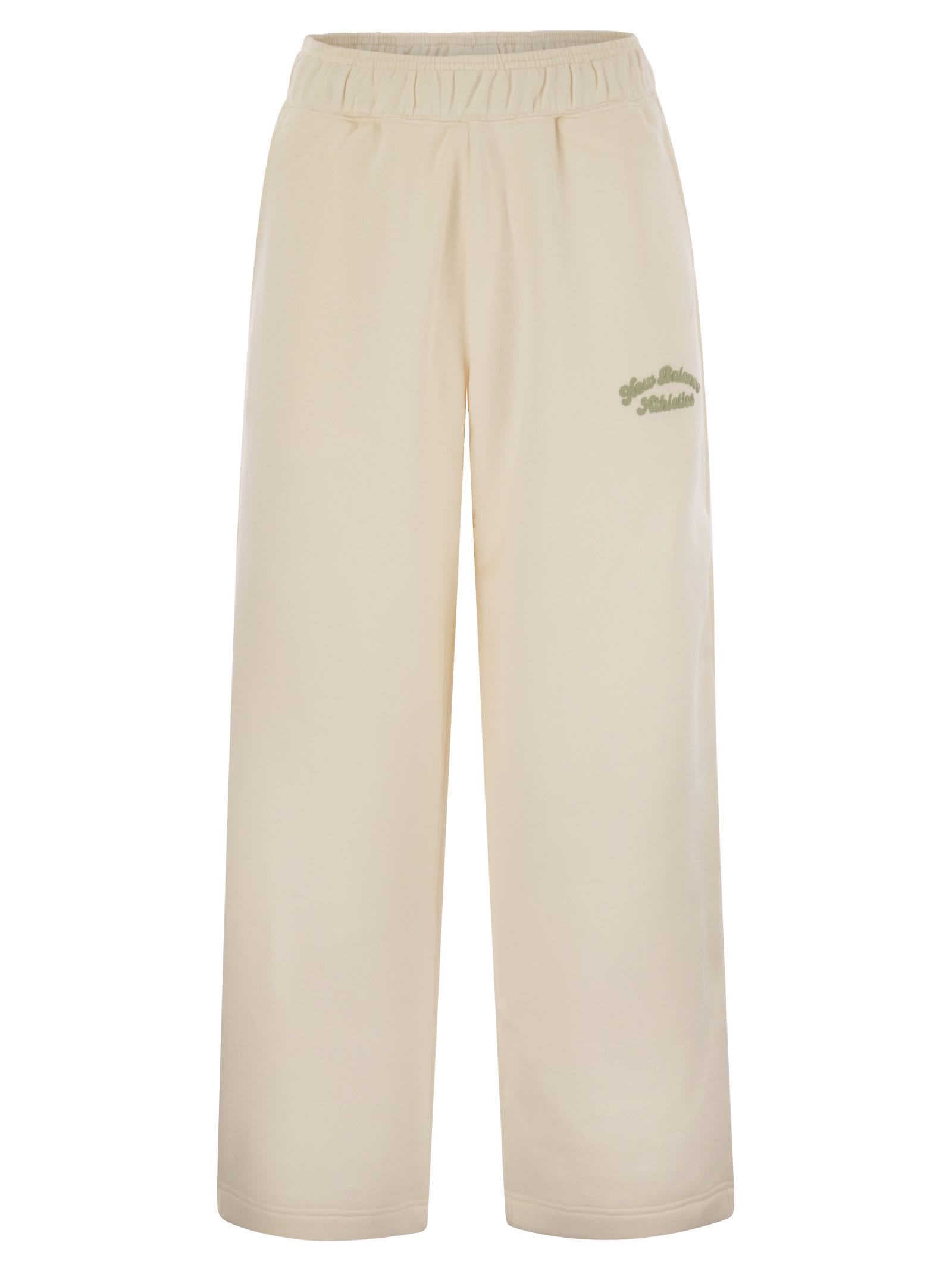 New Balance Fleece Trousers With Logo In Neutral