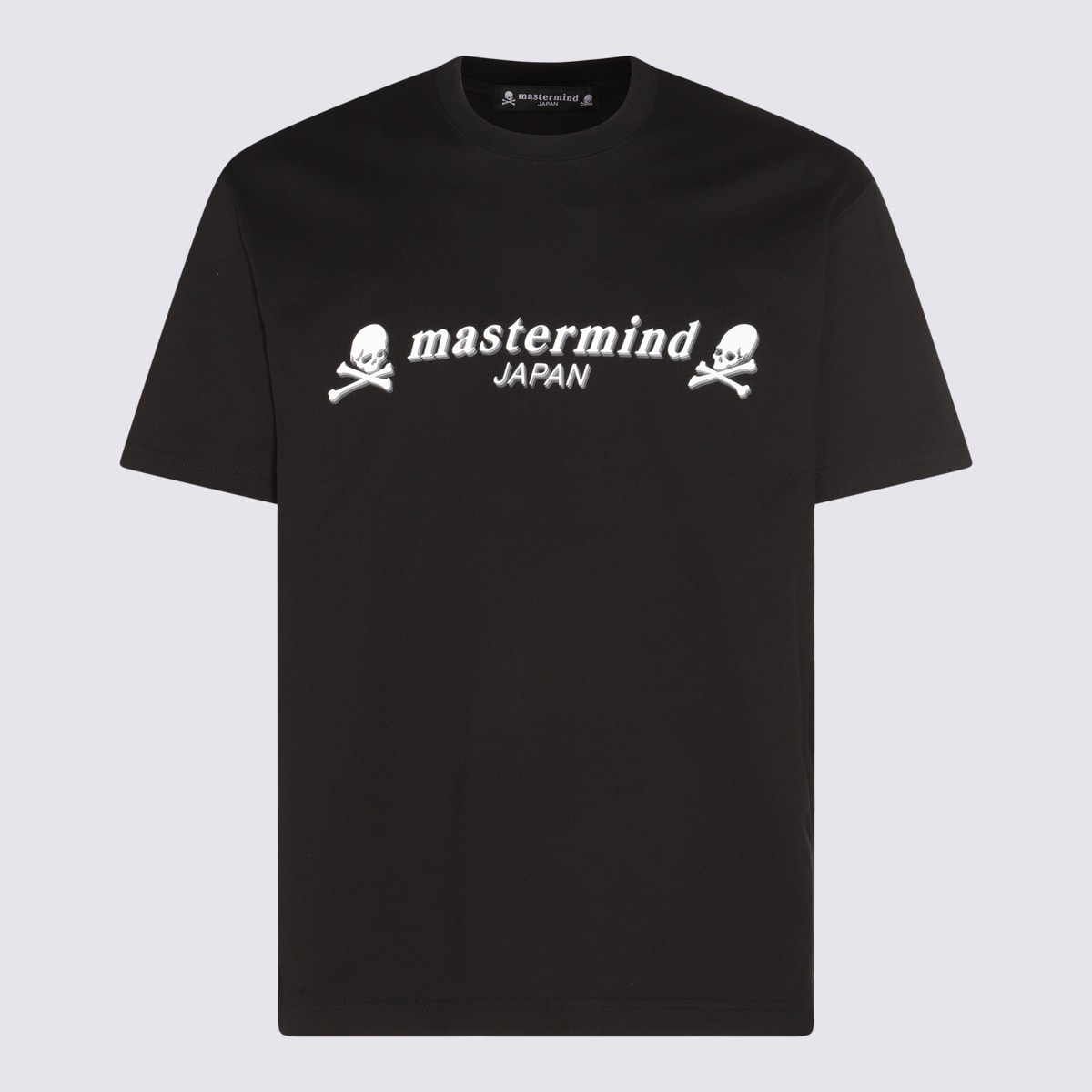 Shop Mastermind Japan Black And White Cotton T-shirt