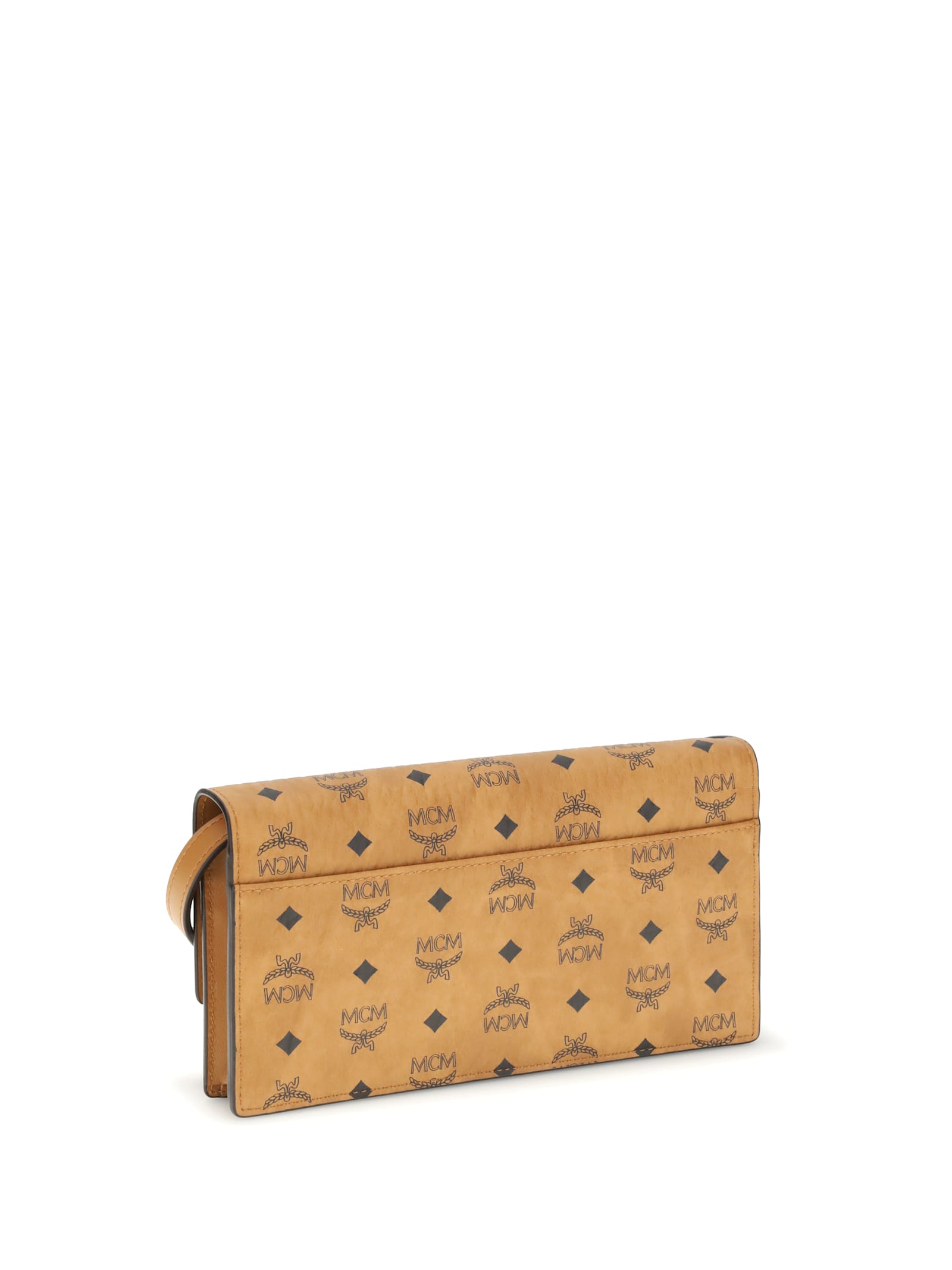 Mcm Canvas Aren Wallet In Brown
