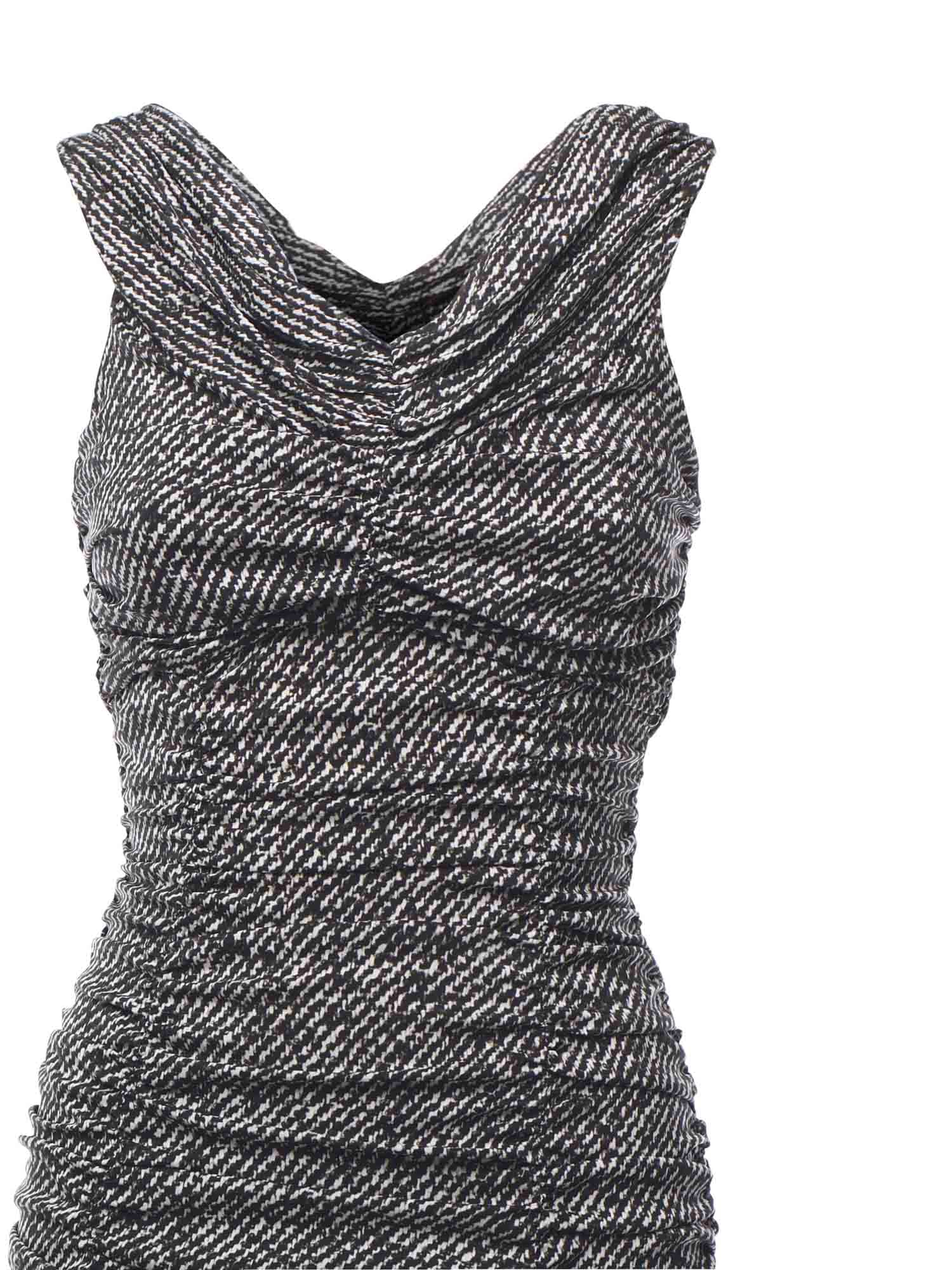 Dolce & Gabbana Off-the-shoulder Gathered Printed Silk-blend Midi Dress In Gray