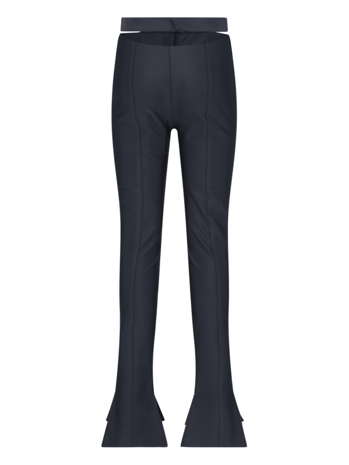 Mugler Cut-out Pants In Black